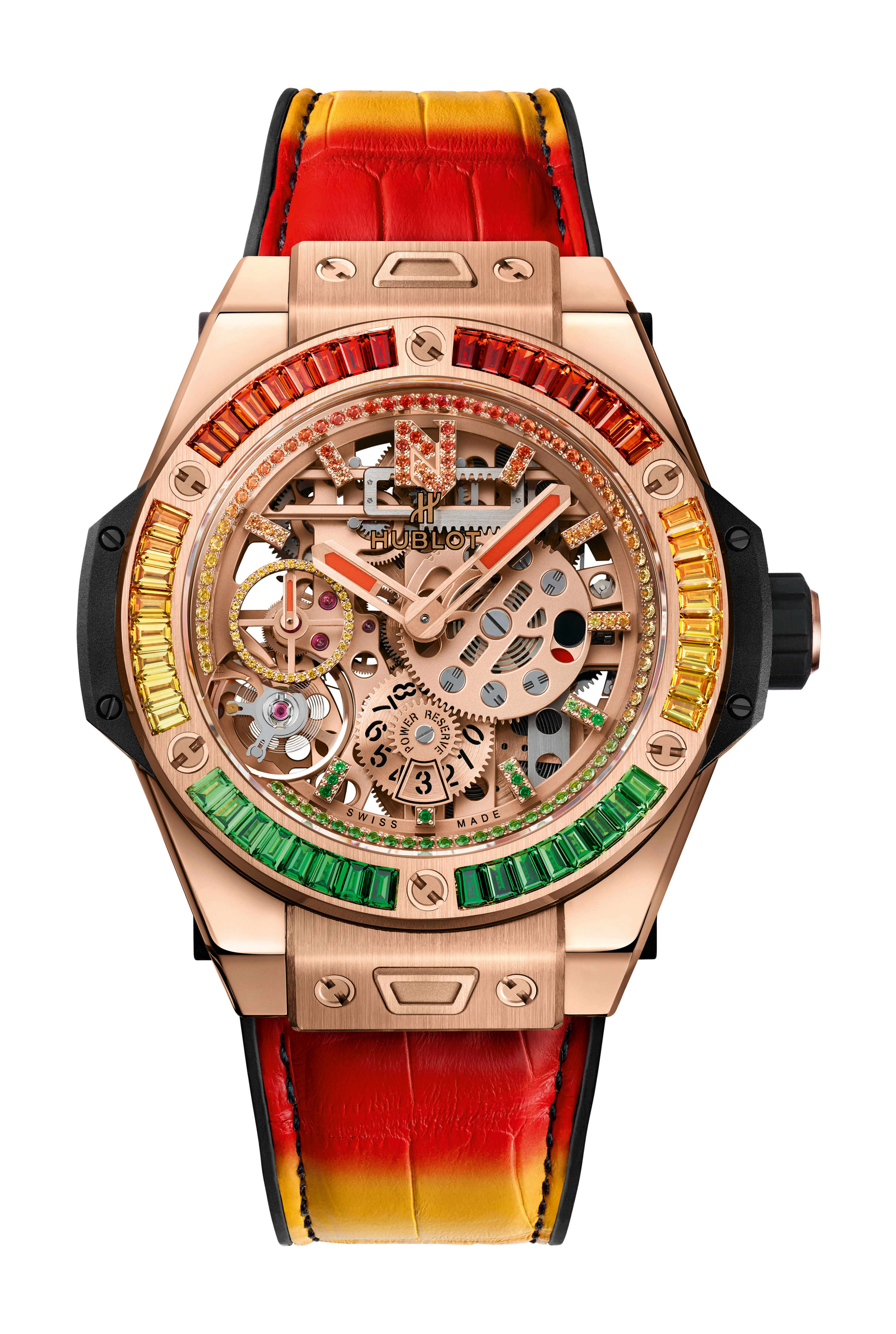 Hublot Big Bang MECA-10 “Nicky Jam” King Gold luxury timepiece - detailed view