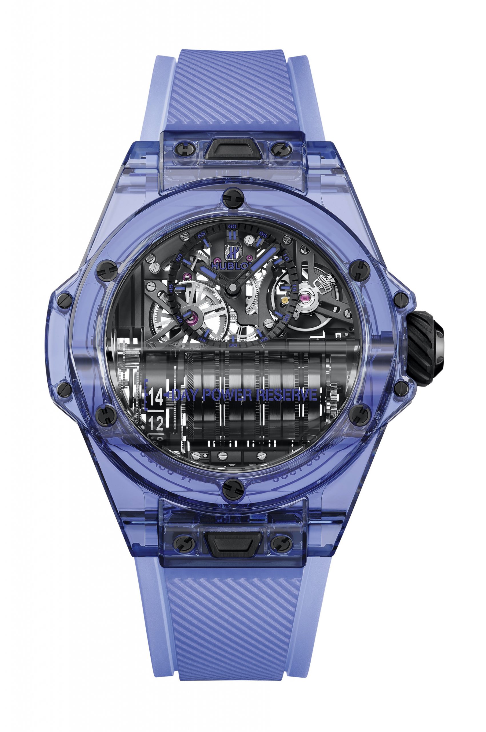Hublot Big Bang MP-11 Blue Sapphire luxury timepiece - detailed view