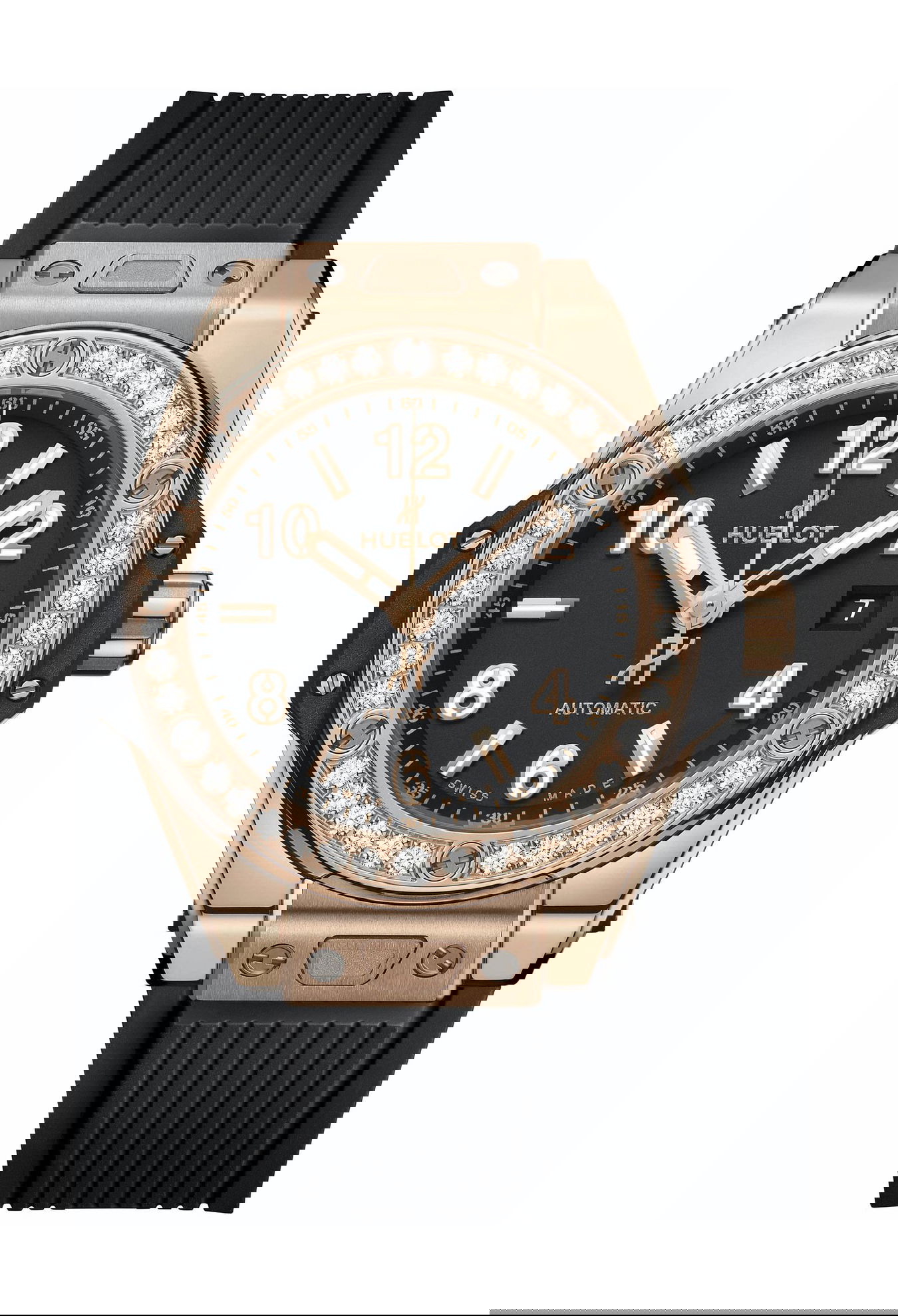 Hublot Big Bang One Click King Gold Diamond 33mm luxury timepiece - detailed view