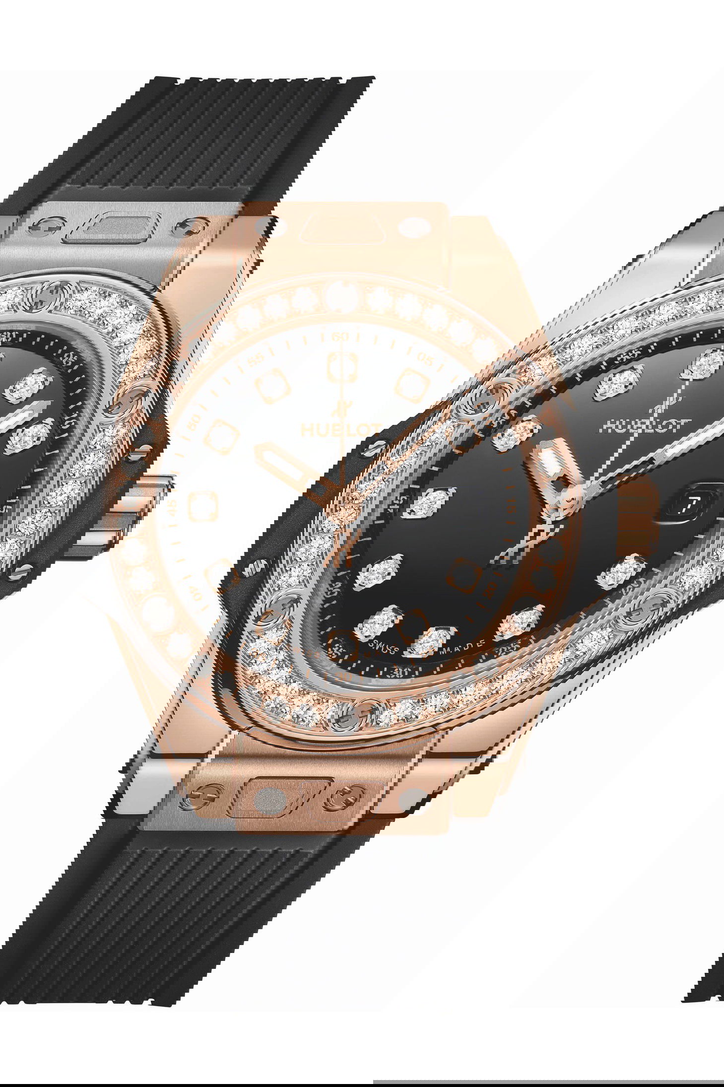 Hublot Big Bang One Click King Gold Diamonds luxury timepiece - detailed view