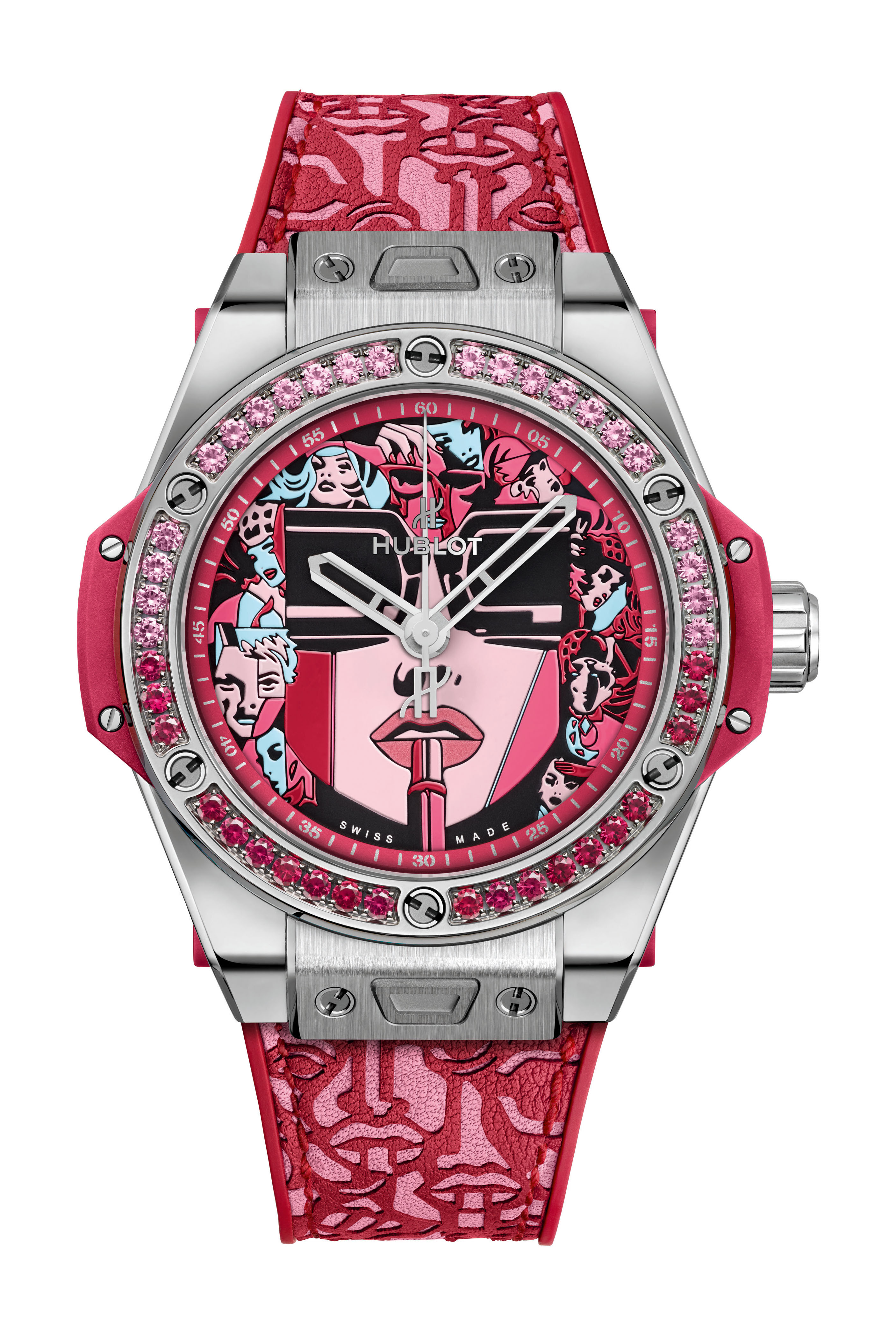 Hublot Big Bang One Click Marc Ferrero Steel Red luxury timepiece - detailed view