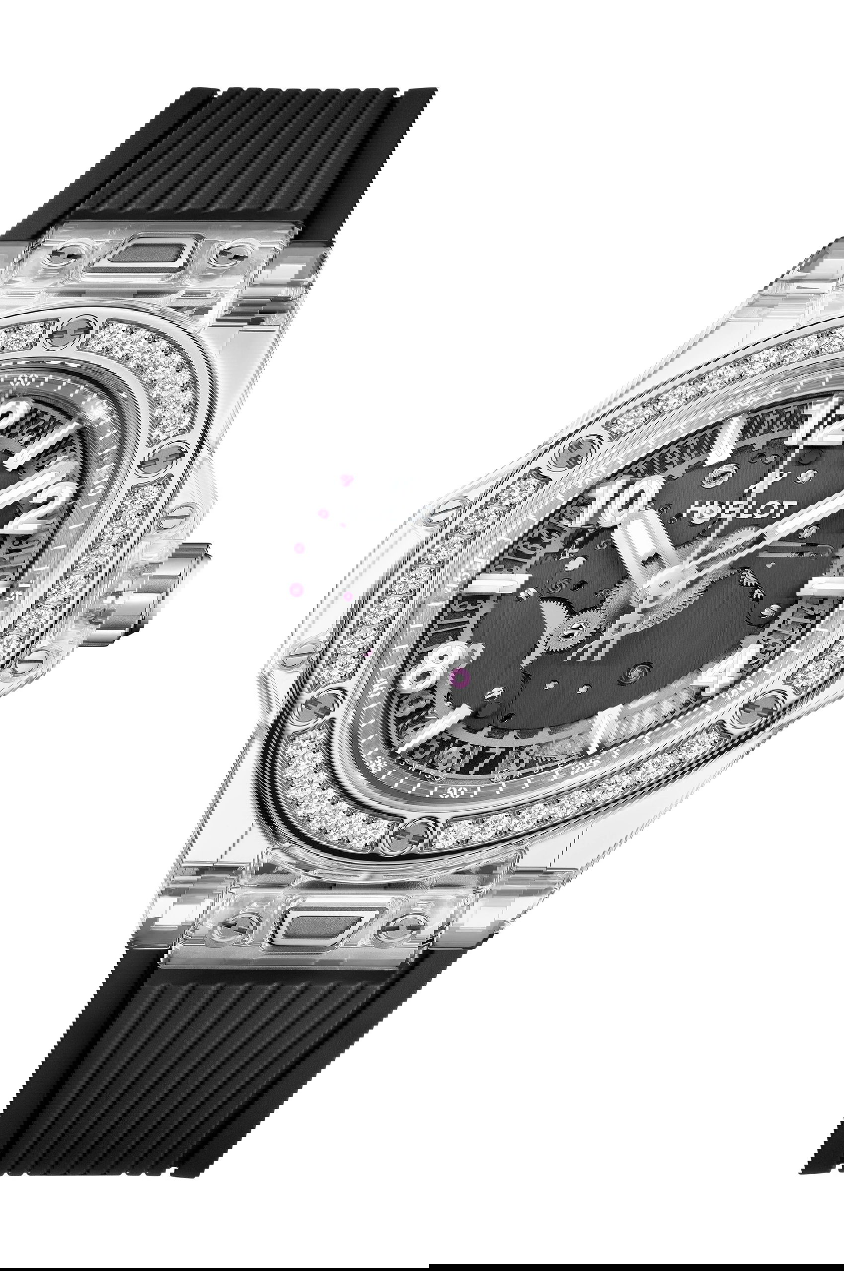 Hublot Big Bang One Click Sapphire Diamonds luxury timepiece - detailed view