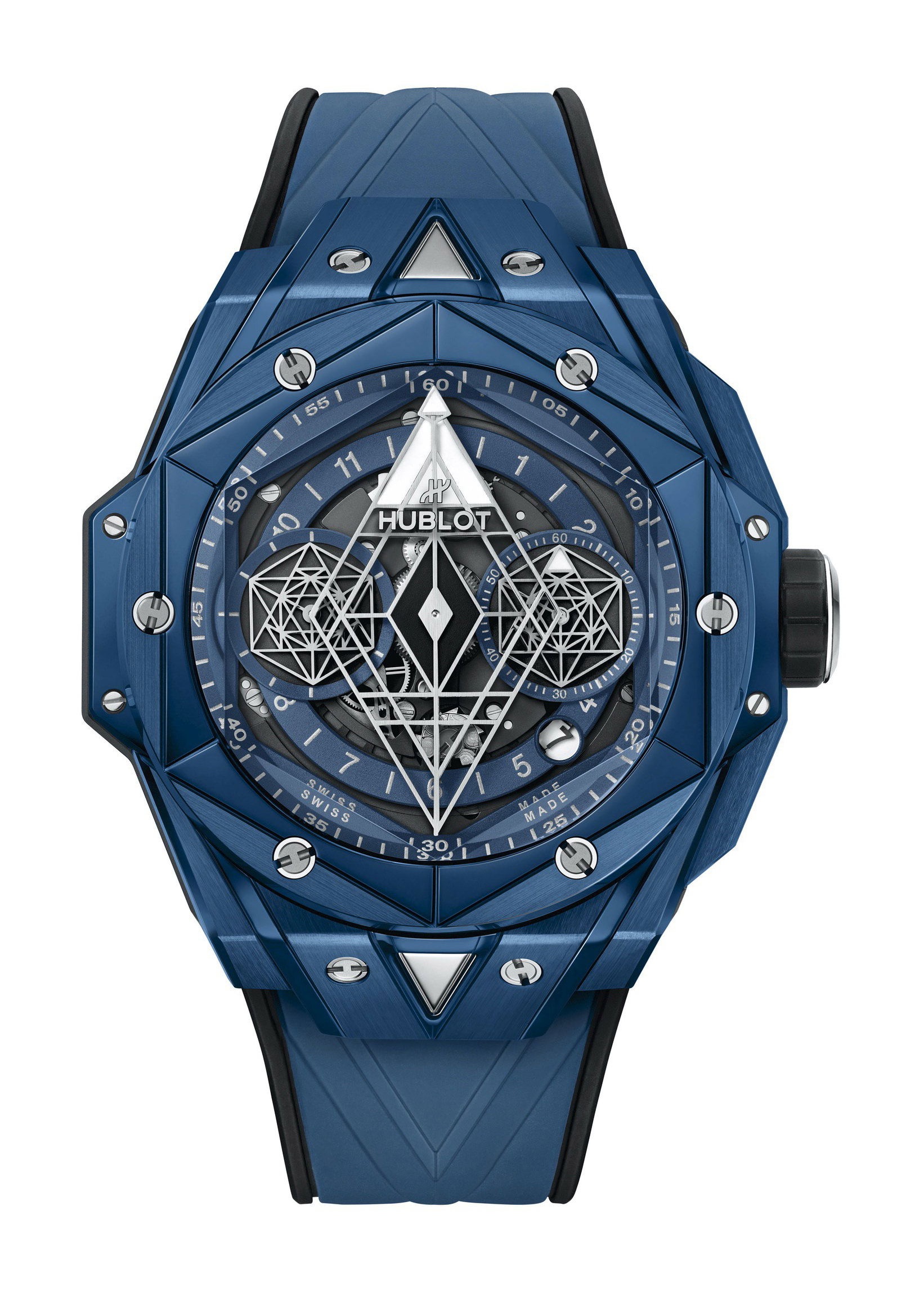 Hublot Big Bang Sang Bleu II luxury timepiece - detailed view
