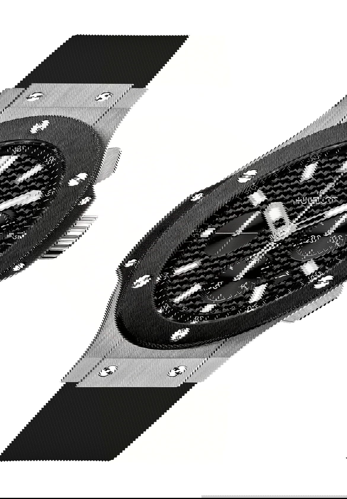 Hublot Big Bang Steel Ceramic luxury timepiece - detailed view