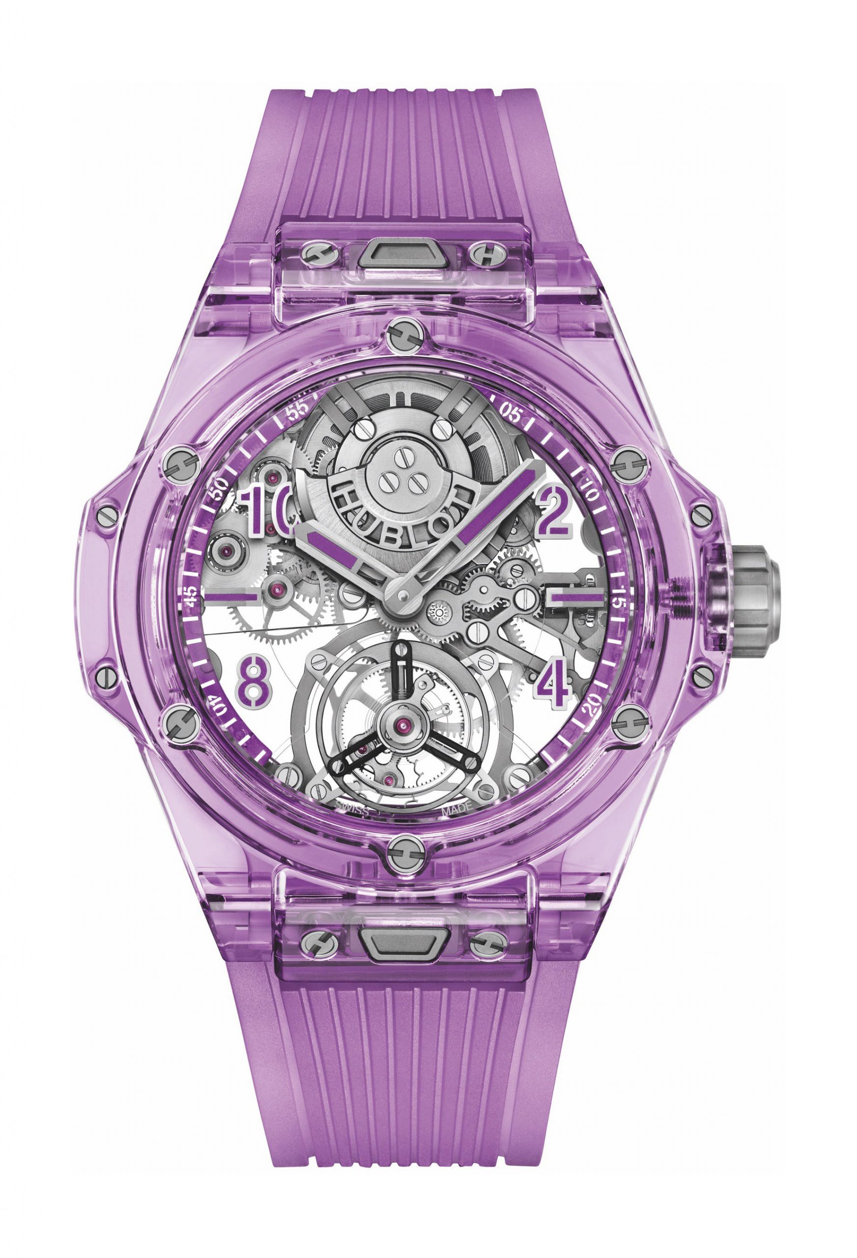 Hublot Big Bang Tourbillon Automatic Purple Sapphire luxury timepiece - detailed view