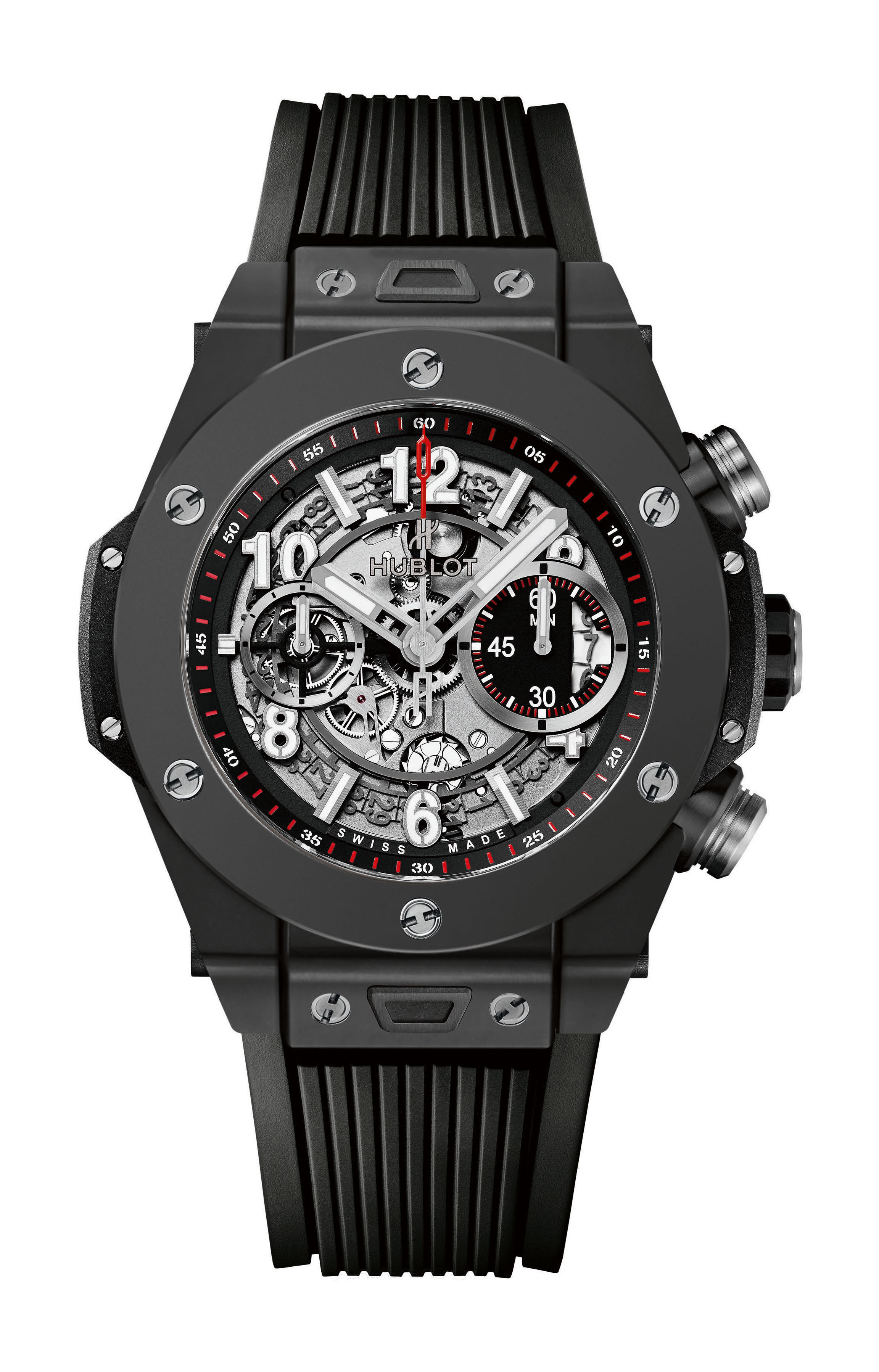Hublot Big Bang Unico Black Magic luxury timepiece - detailed view