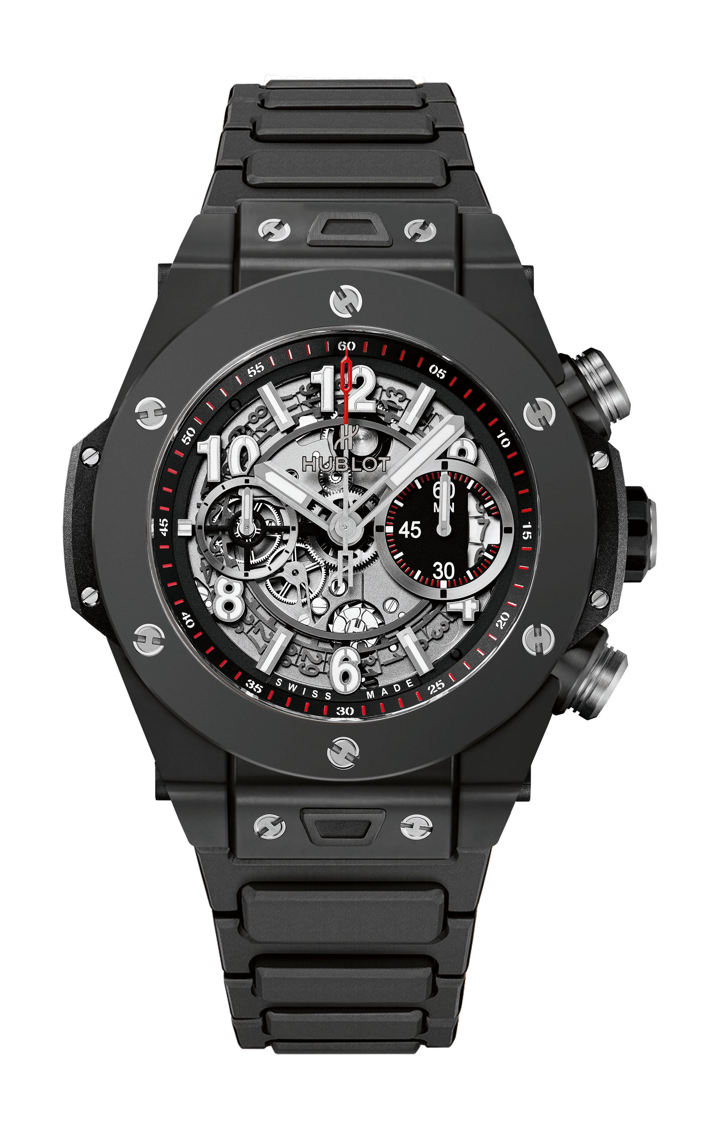 Hublot Big Bang Unico Black Magic Bracelet luxury timepiece - detailed view