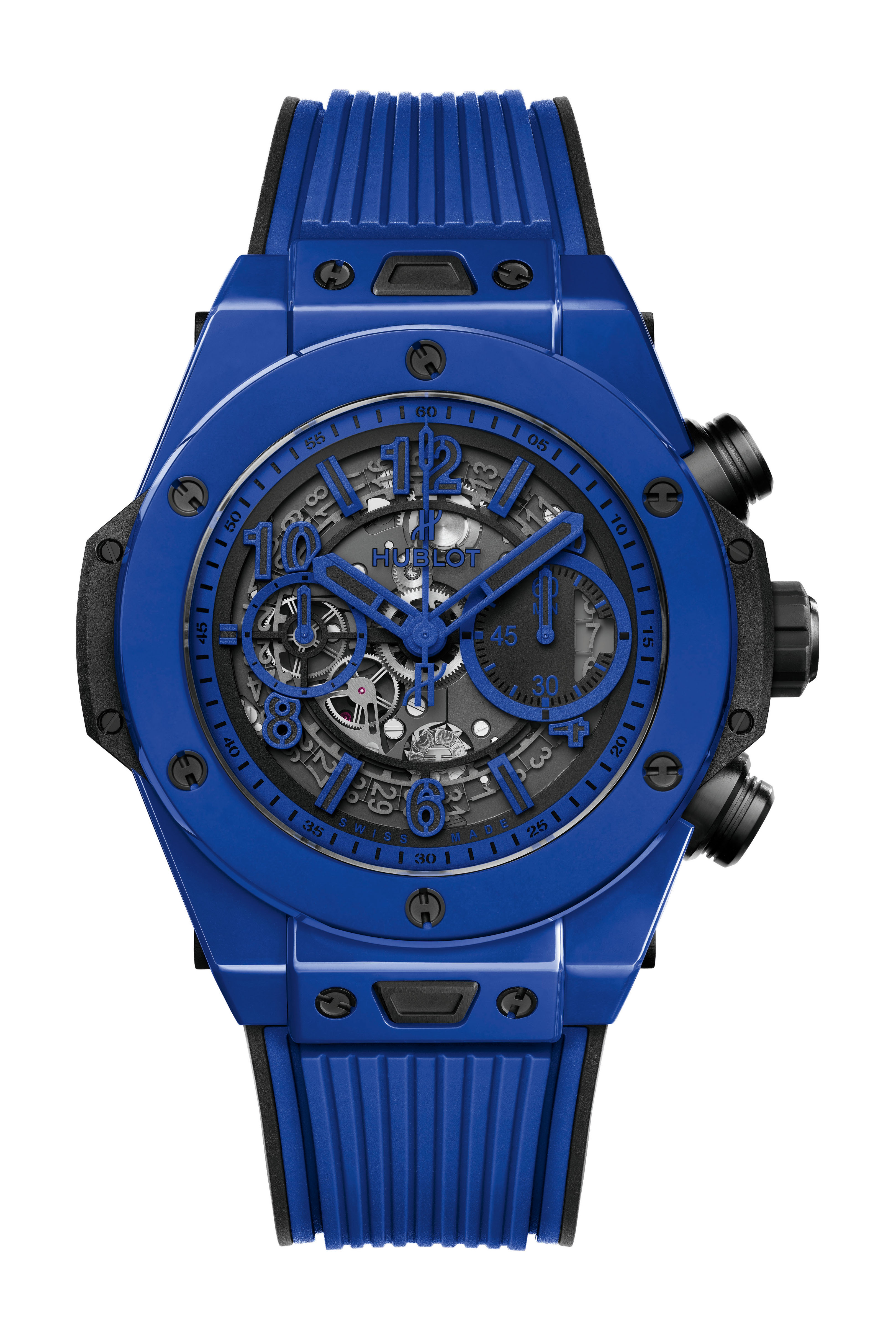 Hublot Big Bang Unico Blue Magic luxury timepiece - detailed view