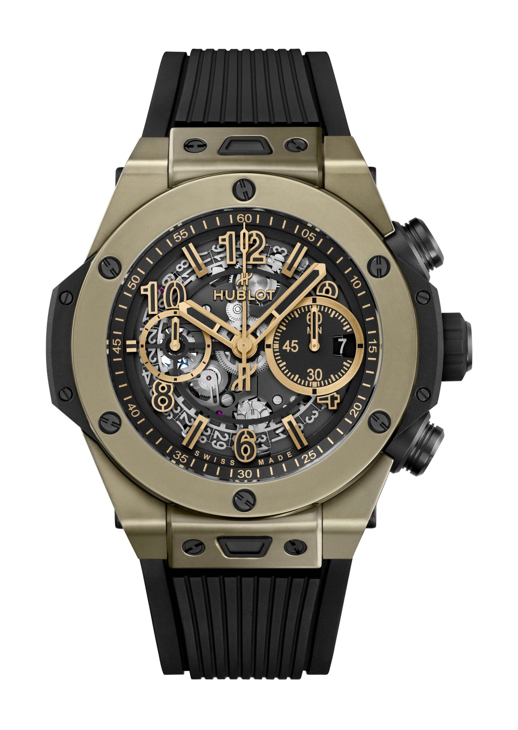 Hublot Big Bang Unico Full Magic Gold luxury timepiece - detailed view