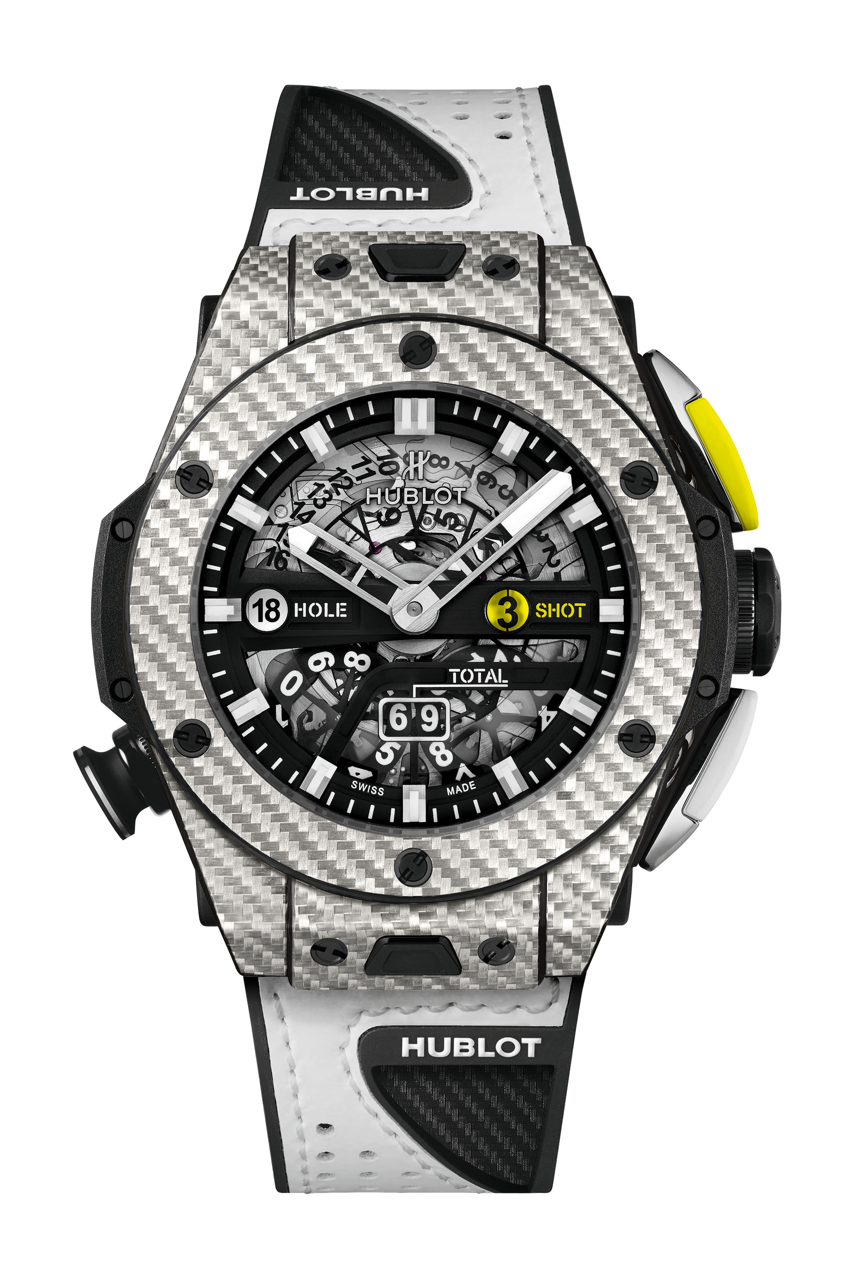 Hublot Big Bang Unico Golf luxury timepiece - detailed view