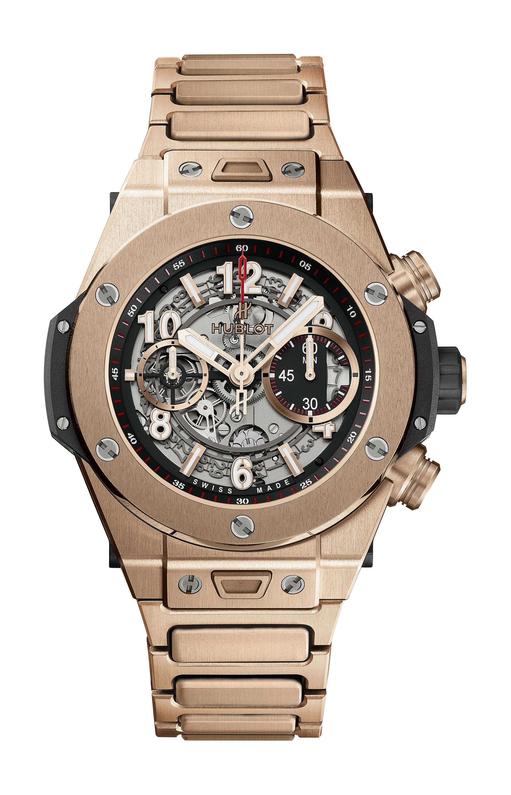Hublot Big Bang Unico King Gold Bracelet luxury timepiece - detailed view