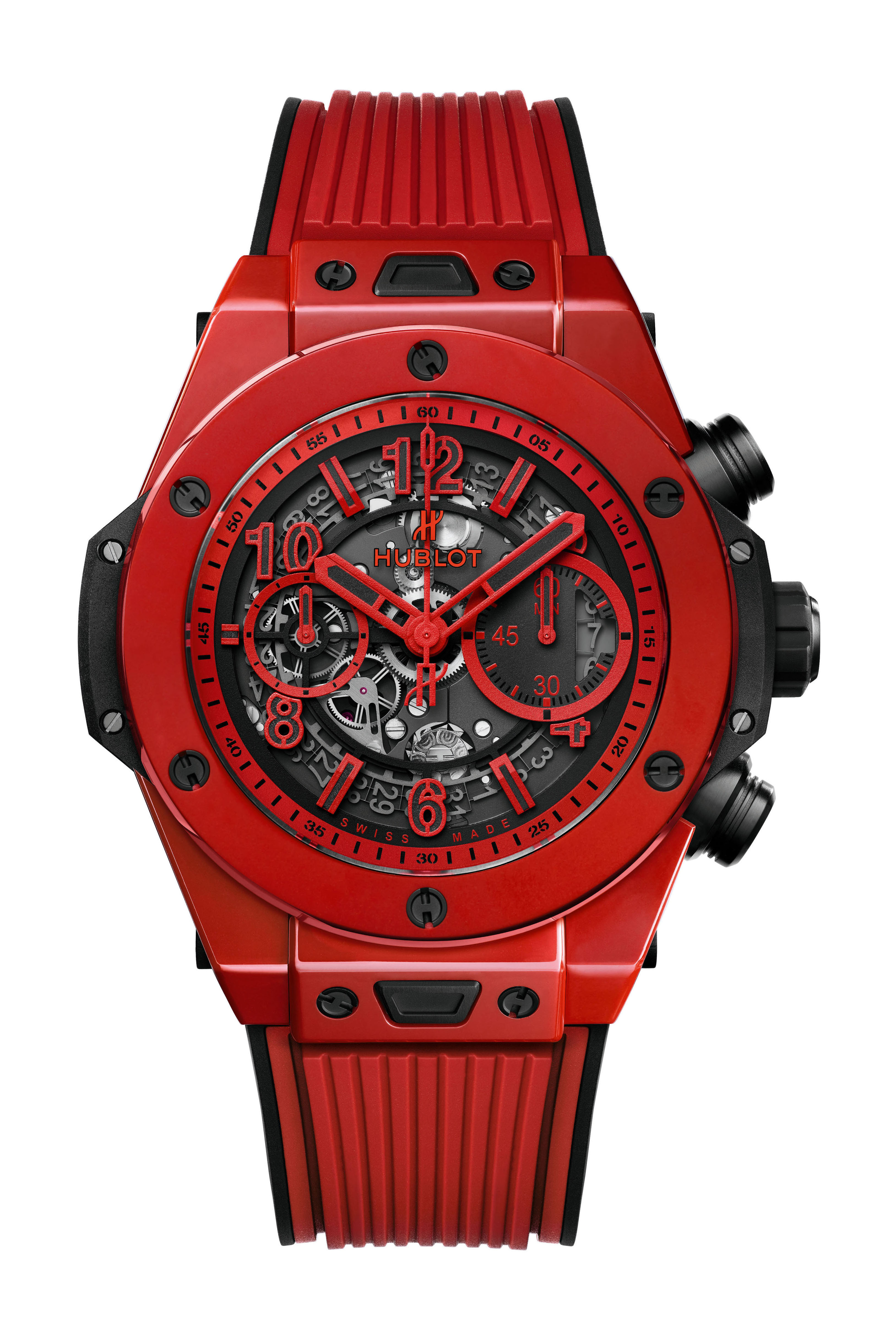 Hublot Big Bang Unico Red Magic luxury timepiece - detailed view