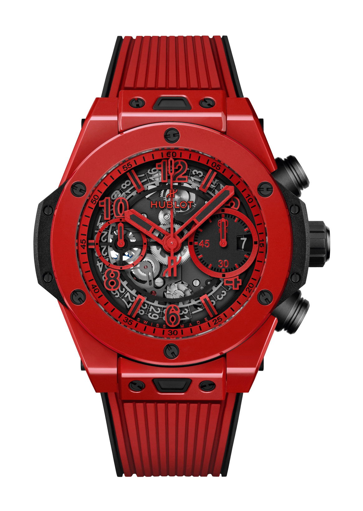 Hublot Big Bang Unico Red Magic luxury timepiece - detailed view