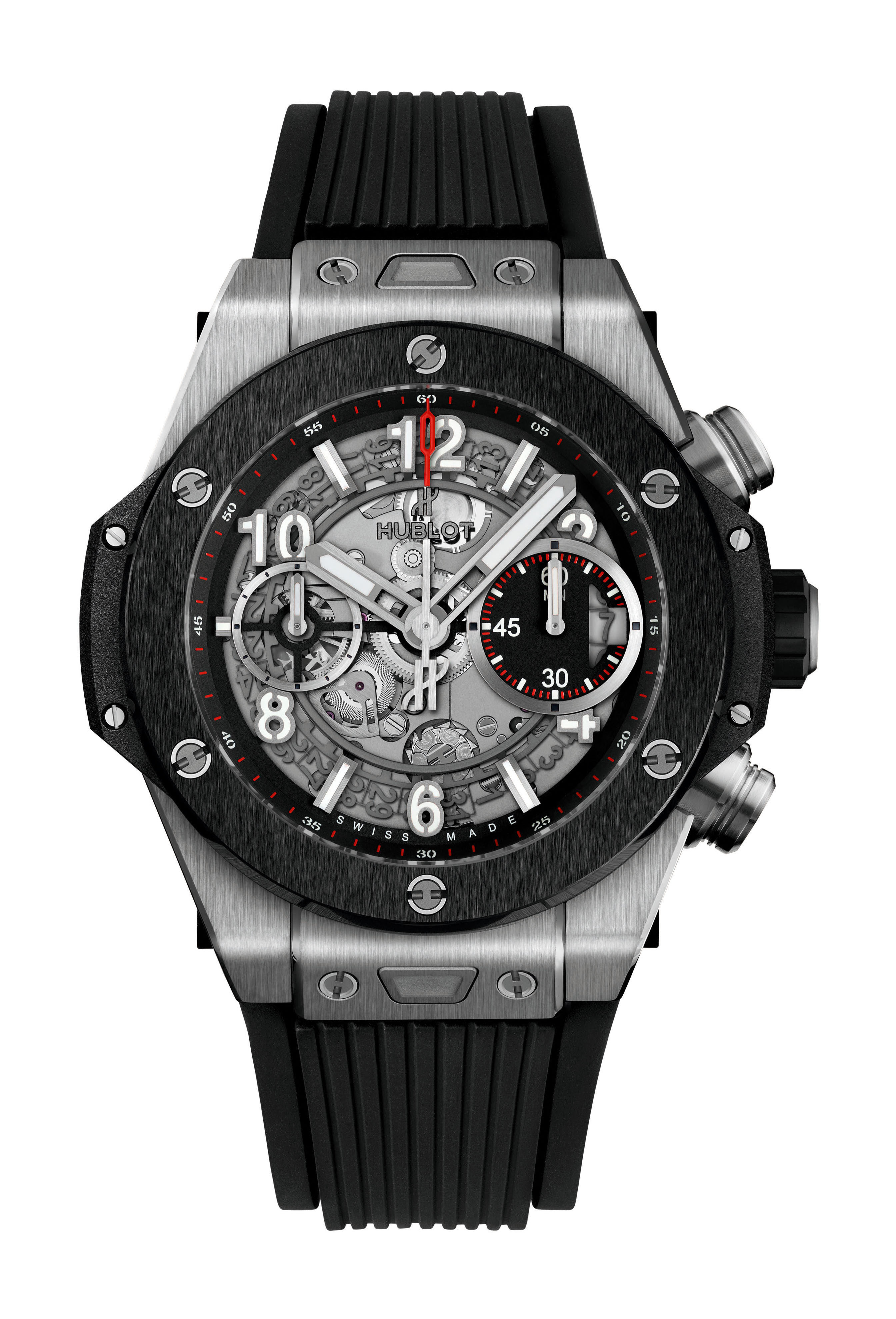 Hublot Big Bang Unico Titanium Ceramic luxury timepiece - detailed view