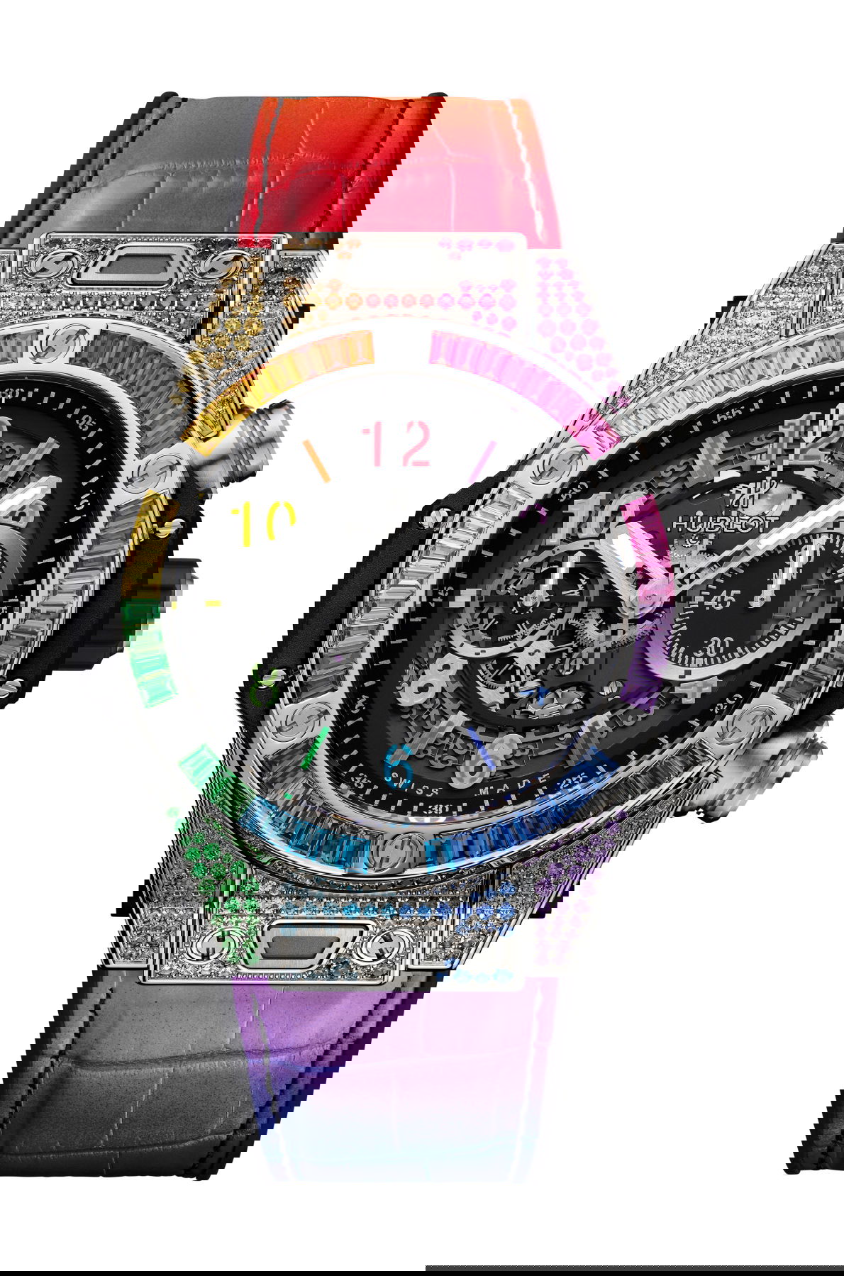 Hublot Big Bang Unico Titanium Rainbow luxury timepiece - detailed view