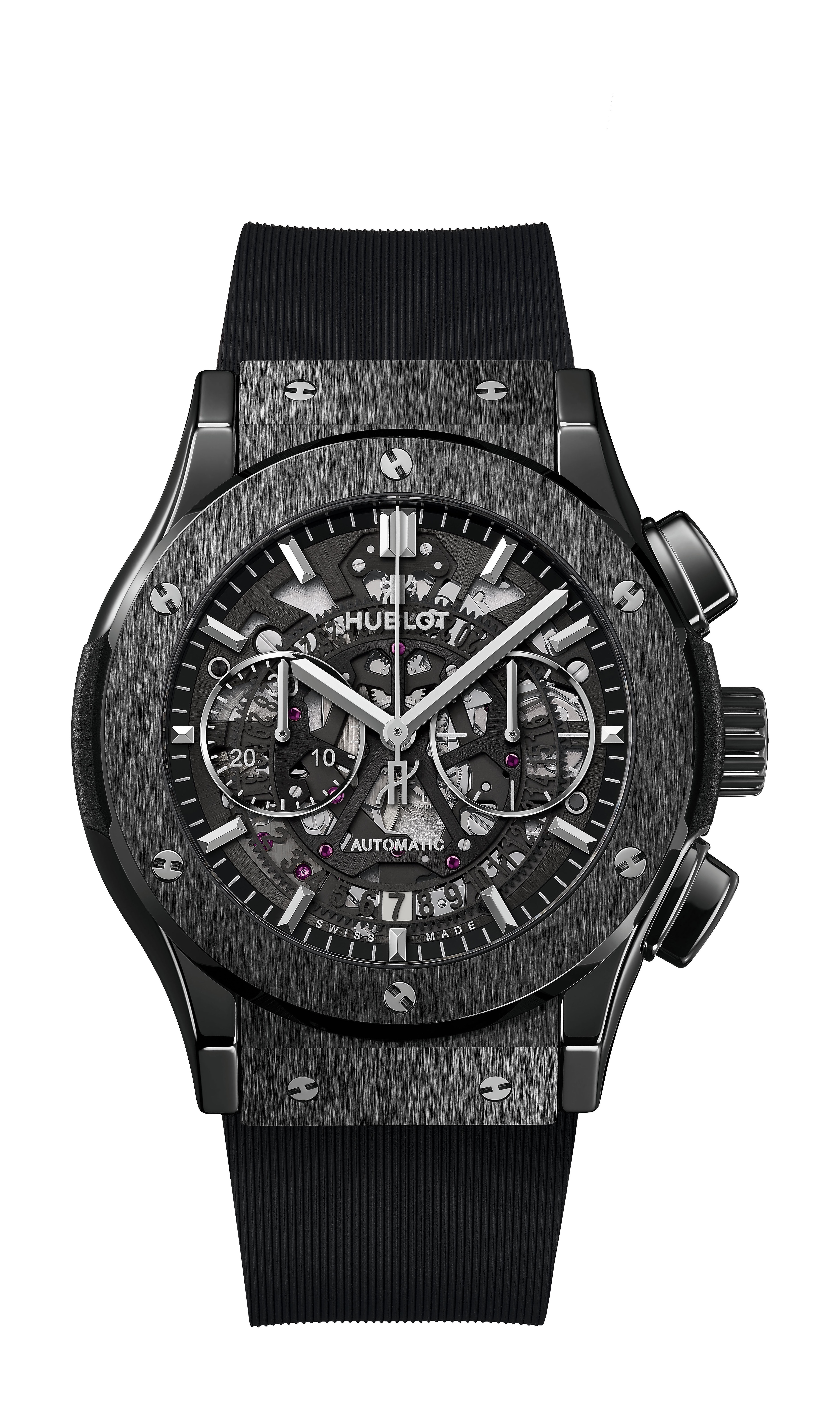 Hublot Classic Fusion Aerofusion Black Magic luxury timepiece - detailed view