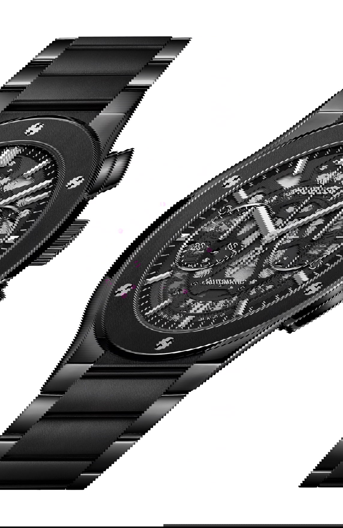 Hublot Classic Fusion Aerofusion Black Magic Bracelet luxury timepiece - detailed view