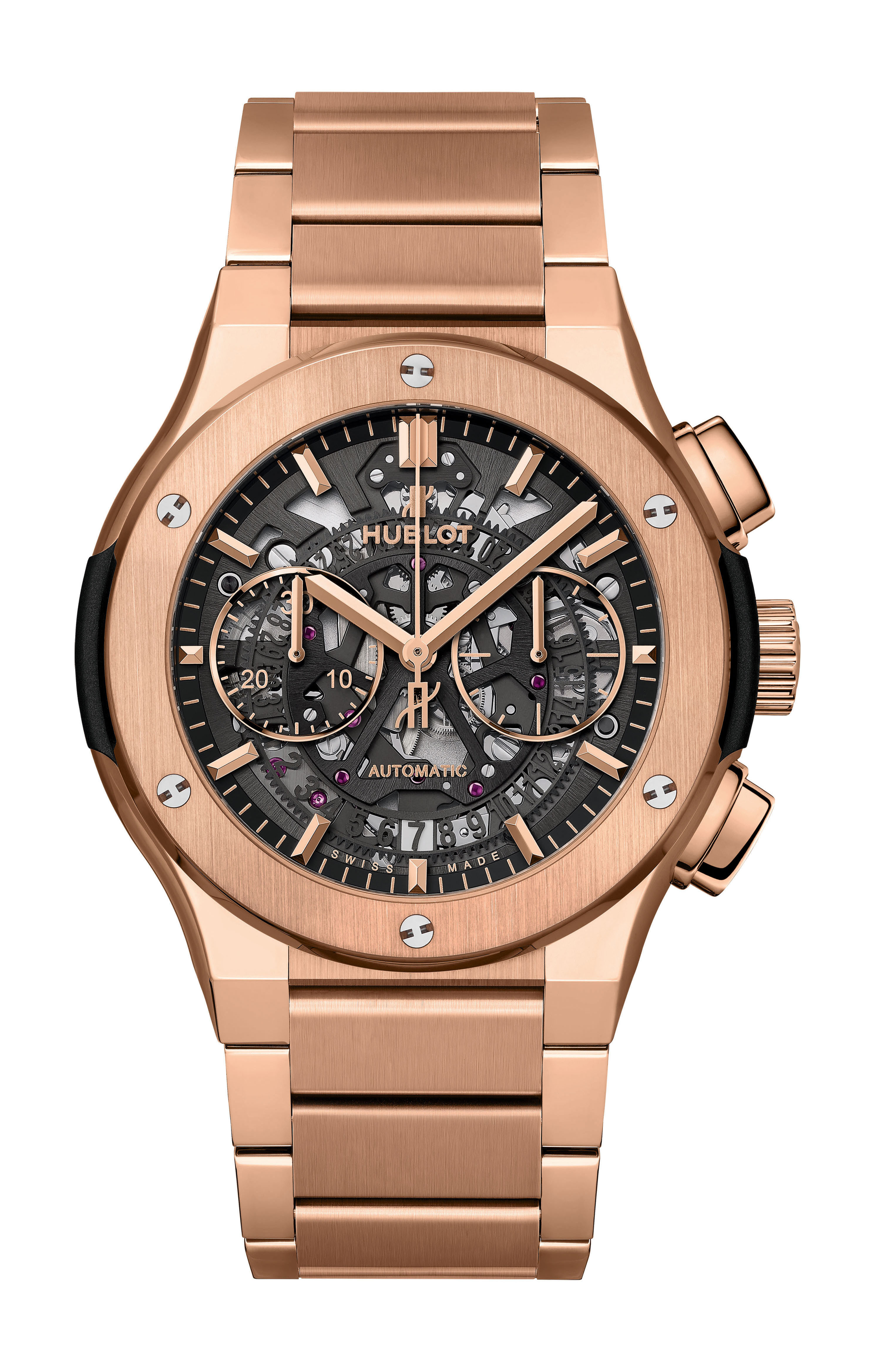 Hublot Classic Fusion Aerofusion Chronograph King Gold Bracelet luxury timepiece - detailed view