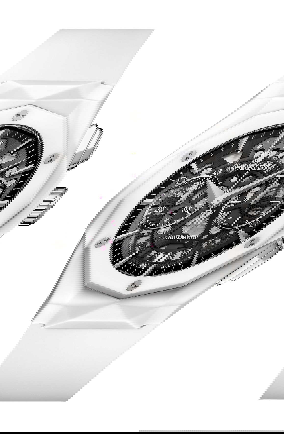 Hublot Classic Fusion Aerofusion Chronograph Orlinski White Ceramic luxury timepiece - detailed view