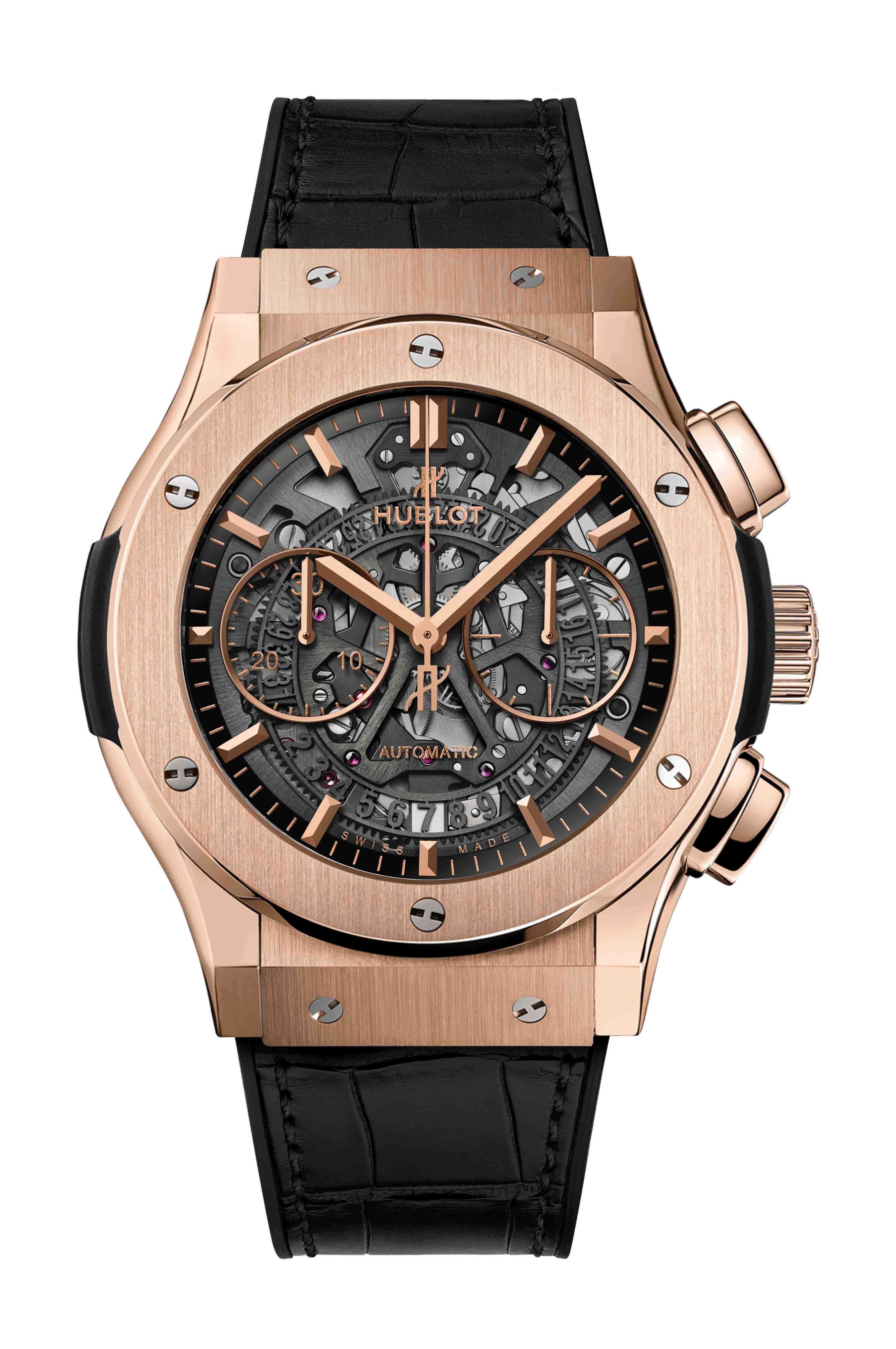 Hublot Classic Fusion Aerofusion King Gold luxury timepiece - detailed view