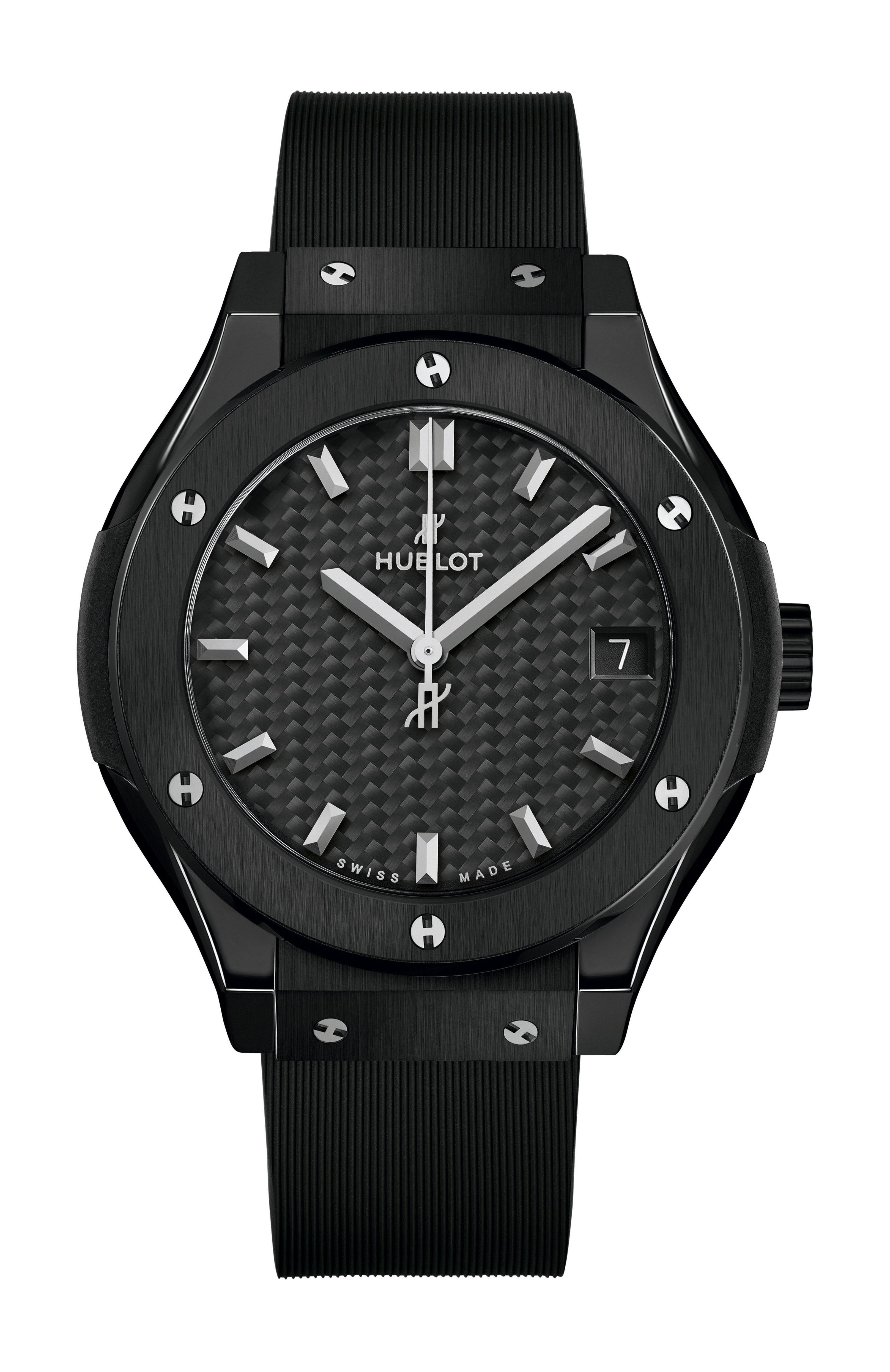 Hublot Classic Fusion Black Magic luxury timepiece - detailed view