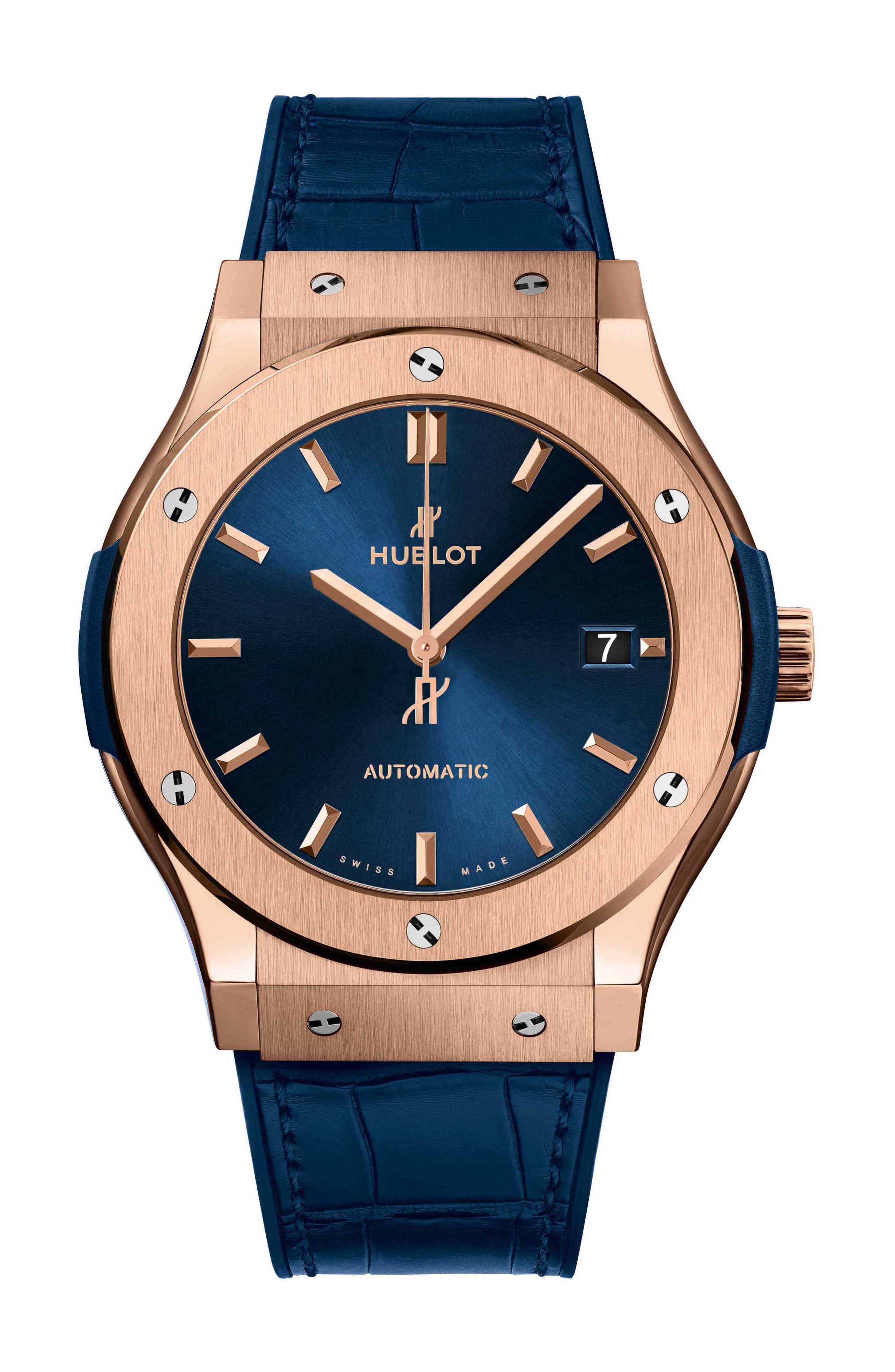 Hublot Classic Fusion Blue King Gold luxury timepiece - detailed view