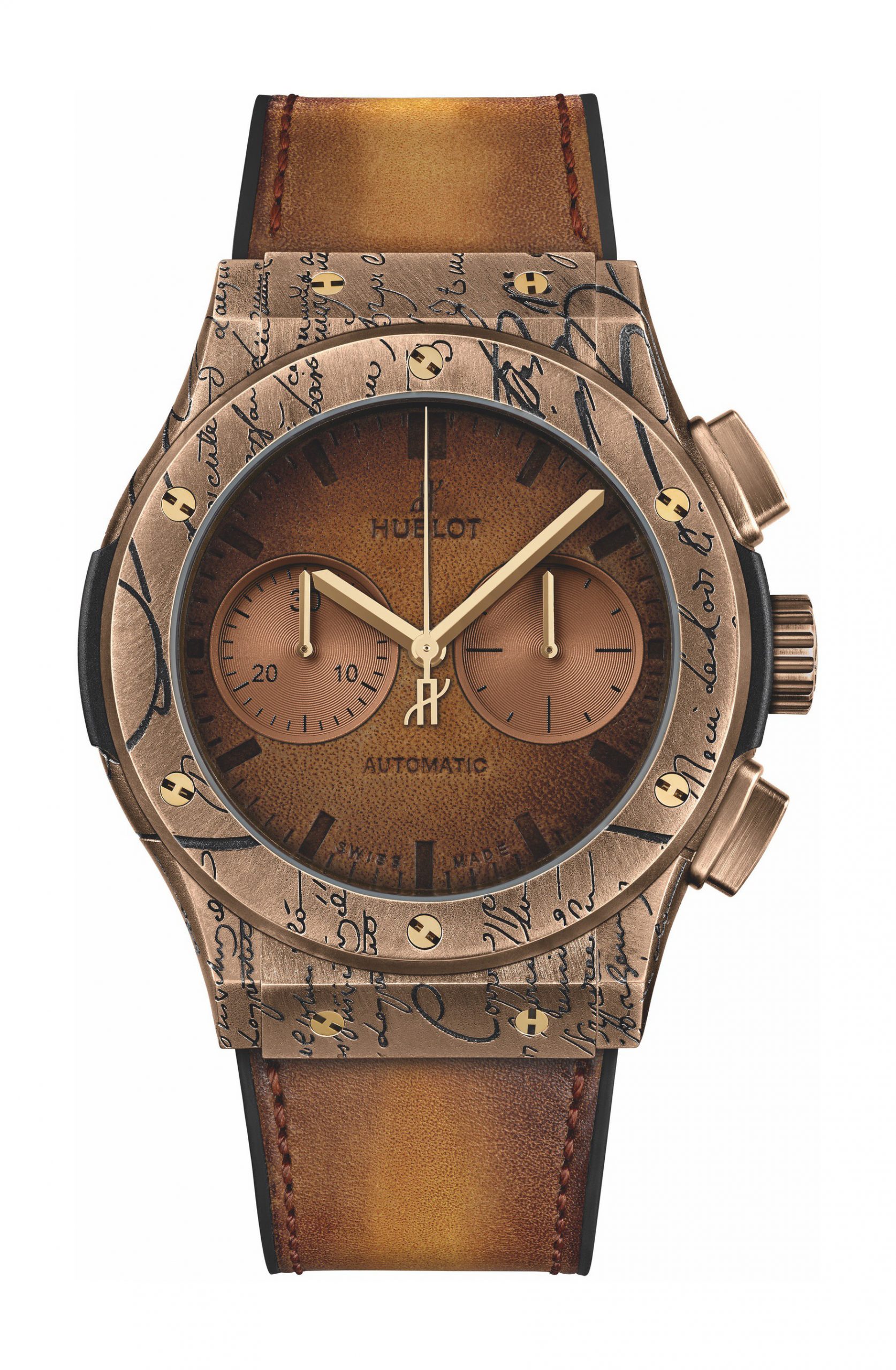 Hublot Classic Fusion Chronograph Berluti Cold Gold luxury timepiece - detailed view