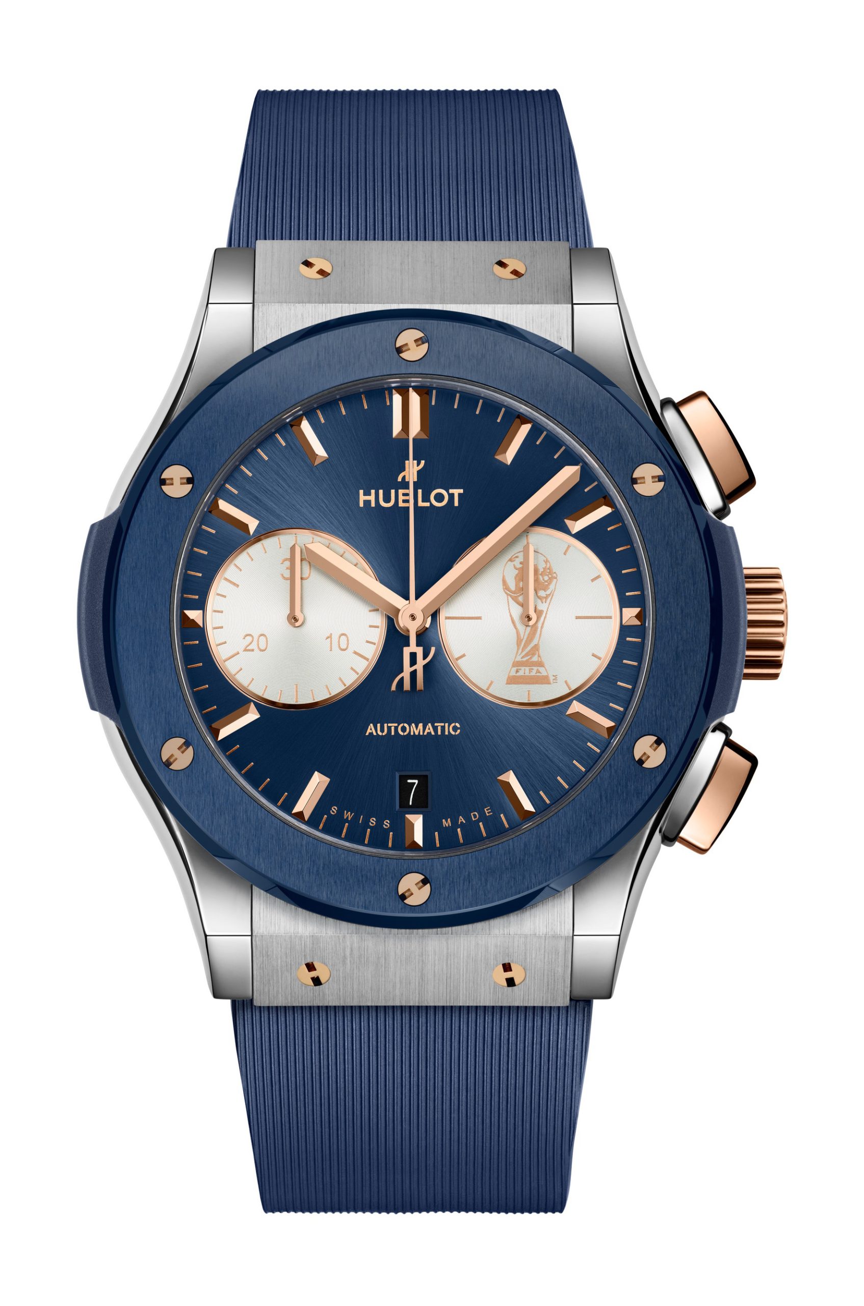 Hublot Classic Fusion Chronograph Titanium Asociacion del Futbol Argentino luxury timepiece - detailed view