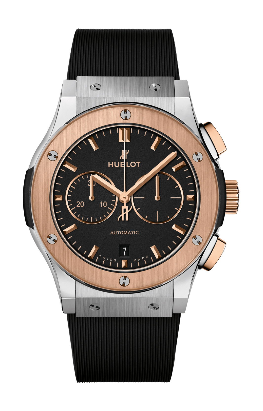 Hublot Classic Fusion Chronograph Titanium King Gold luxury timepiece - detailed view