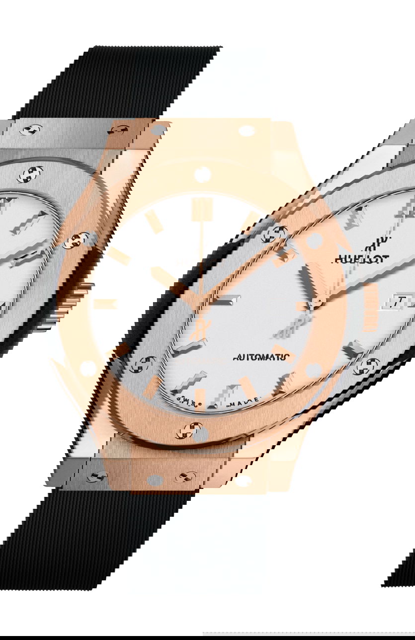 Hublot Classic Fusion King Gold Opalin luxury timepiece - detailed view