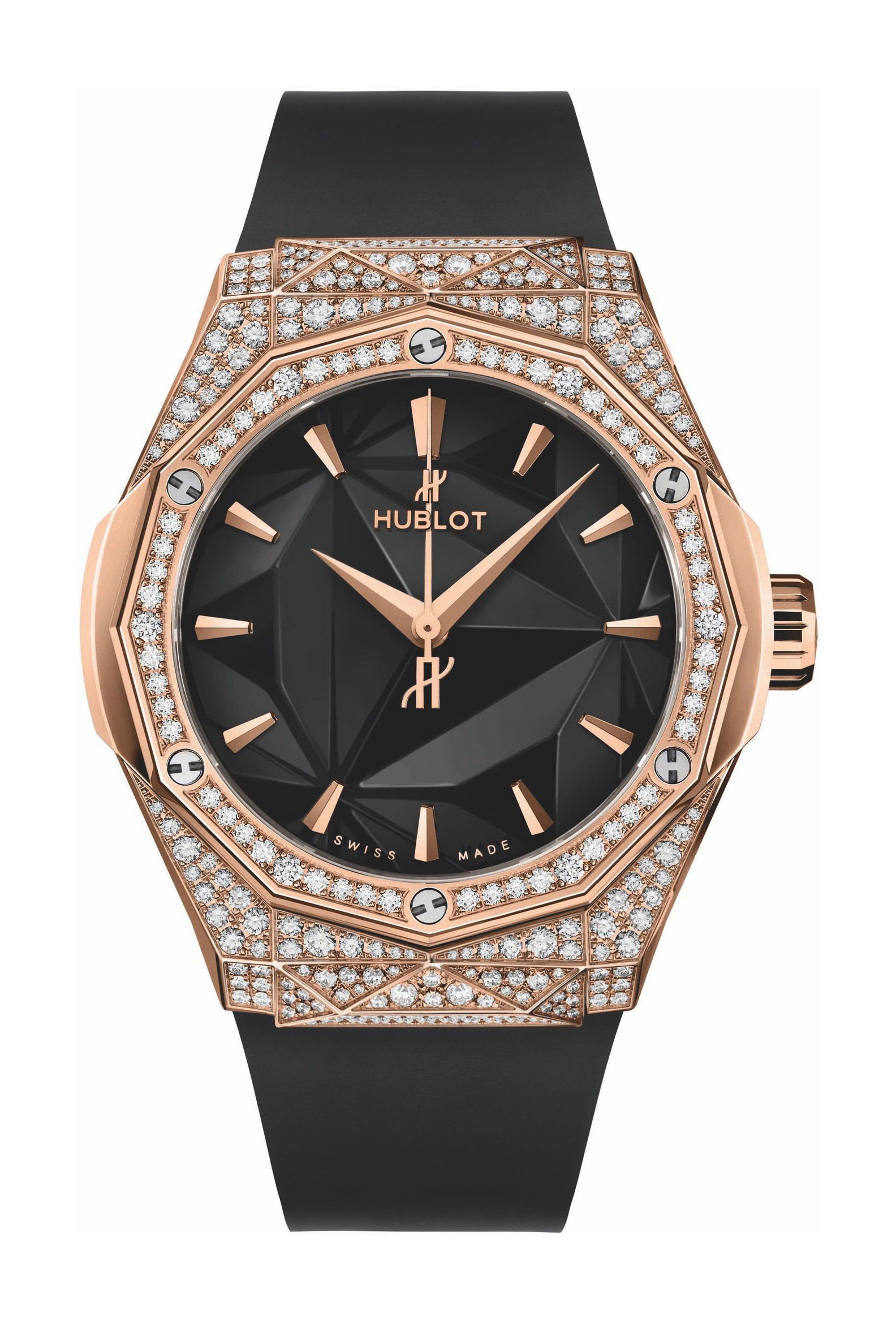 Hublot Classic Fusion Orlinski King Gold Pavé luxury timepiece - detailed view