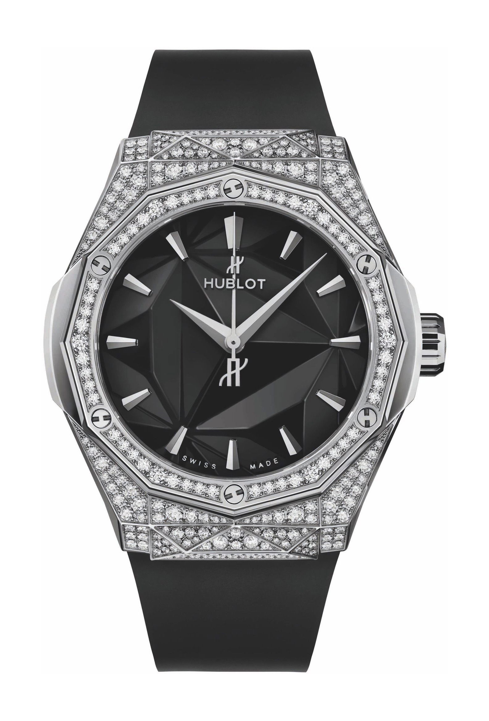 Hublot Classic Fusion Orlinski Titanium Pavé luxury timepiece - detailed view