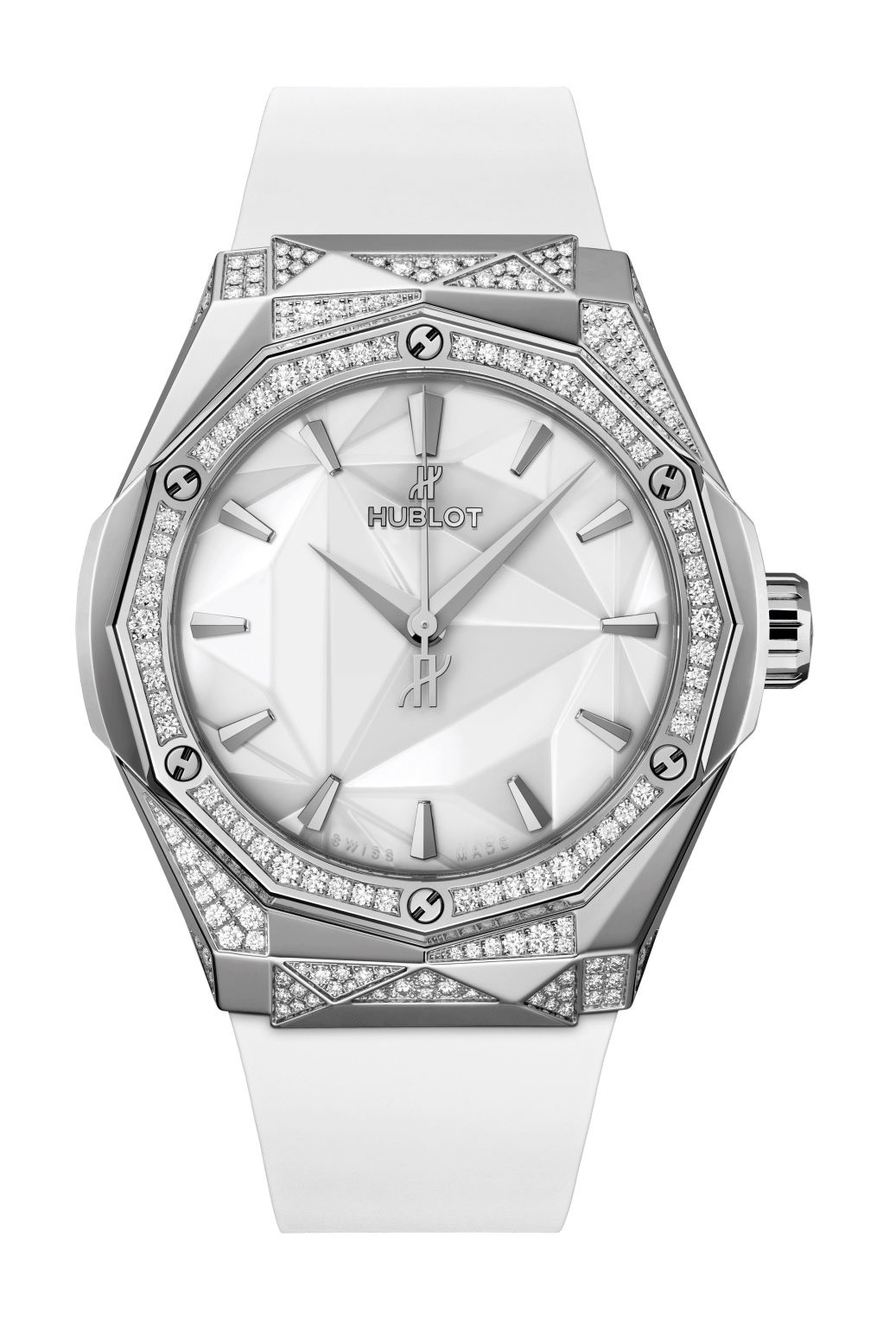 Hublot Classic Fusion Orlinski Titanium White Alternative Pavé 40mm luxury timepiece - detailed view
