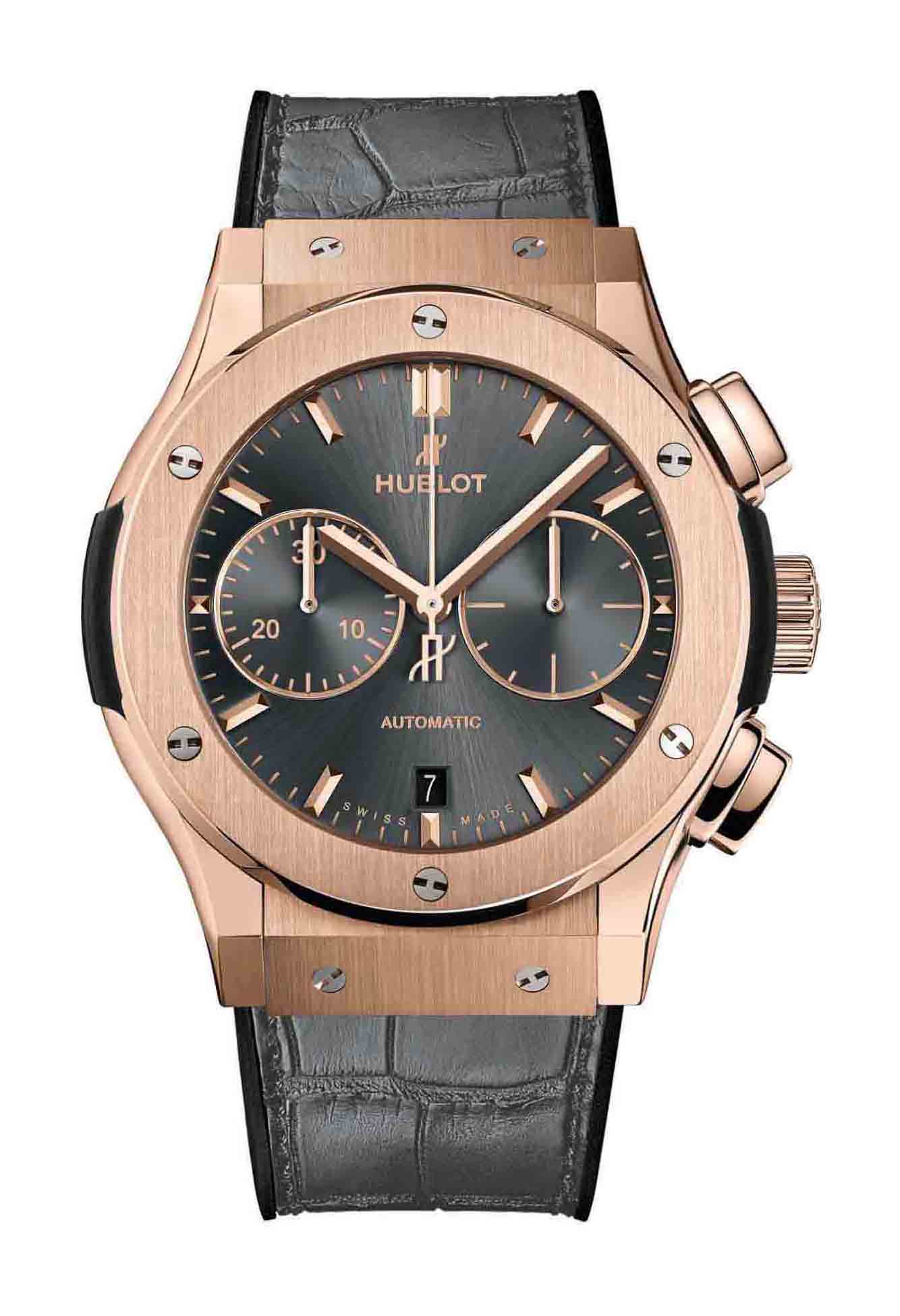 Hublot Classic Fusion Racing Grey Chronograph King Gold luxury timepiece - detailed view