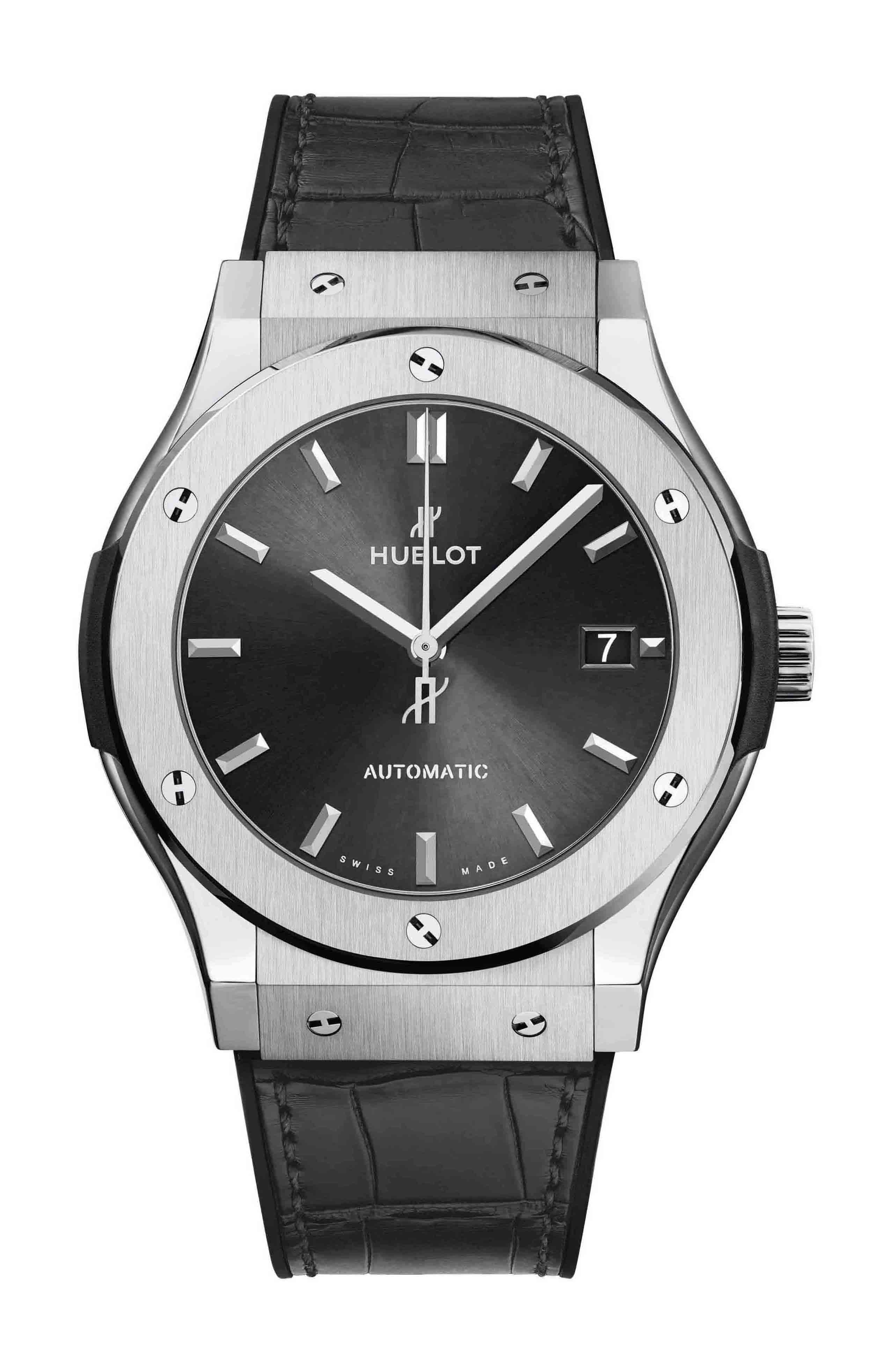 Hublot Classic Fusion Racing Grey Titanium luxury timepiece - detailed view