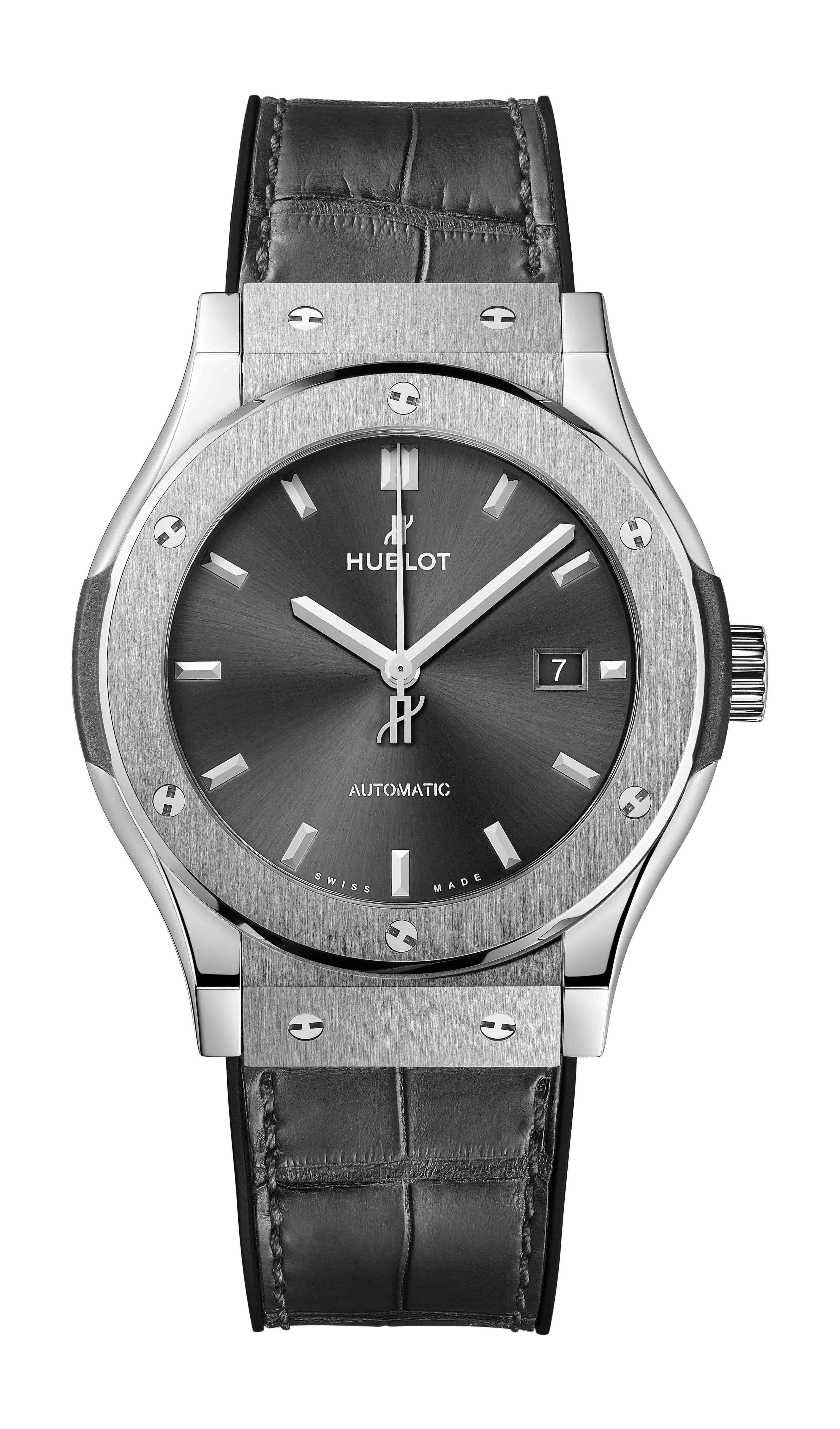 Hublot Classic Fusion Racing Grey Titanium luxury timepiece - detailed view