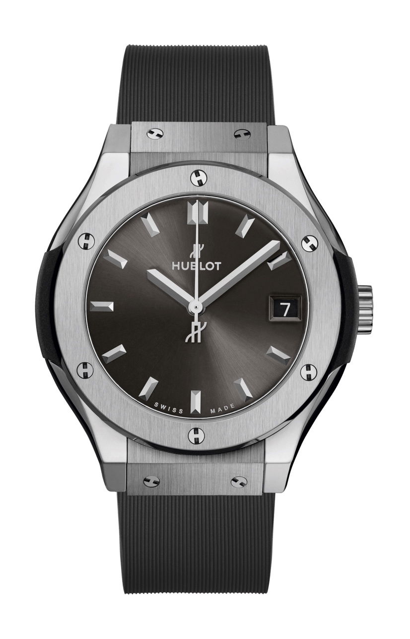 Hublot Classic Fusion Racing Grey Titanium luxury timepiece - detailed view