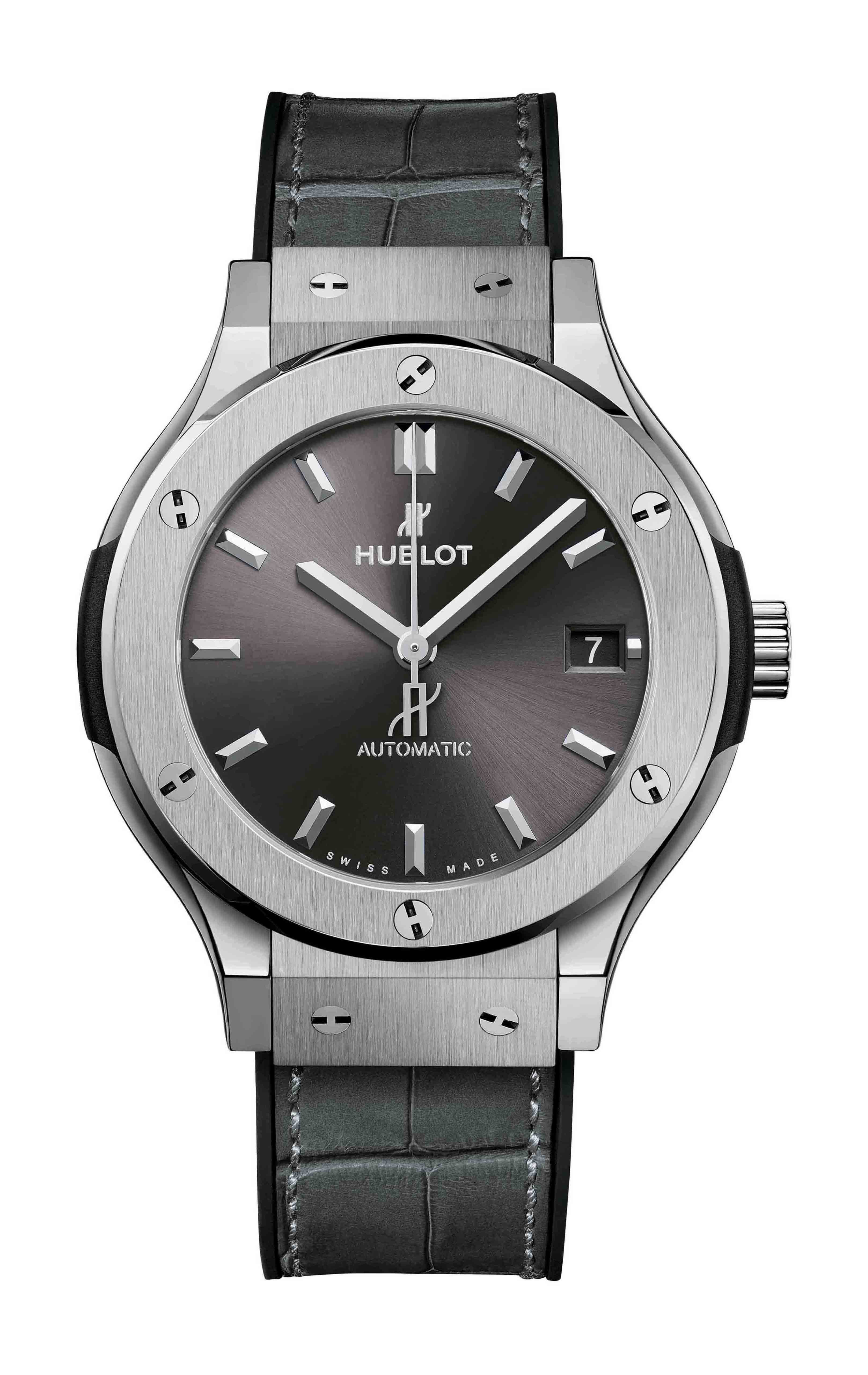Hublot Classic Fusion Racing Grey Titanium luxury timepiece - detailed view