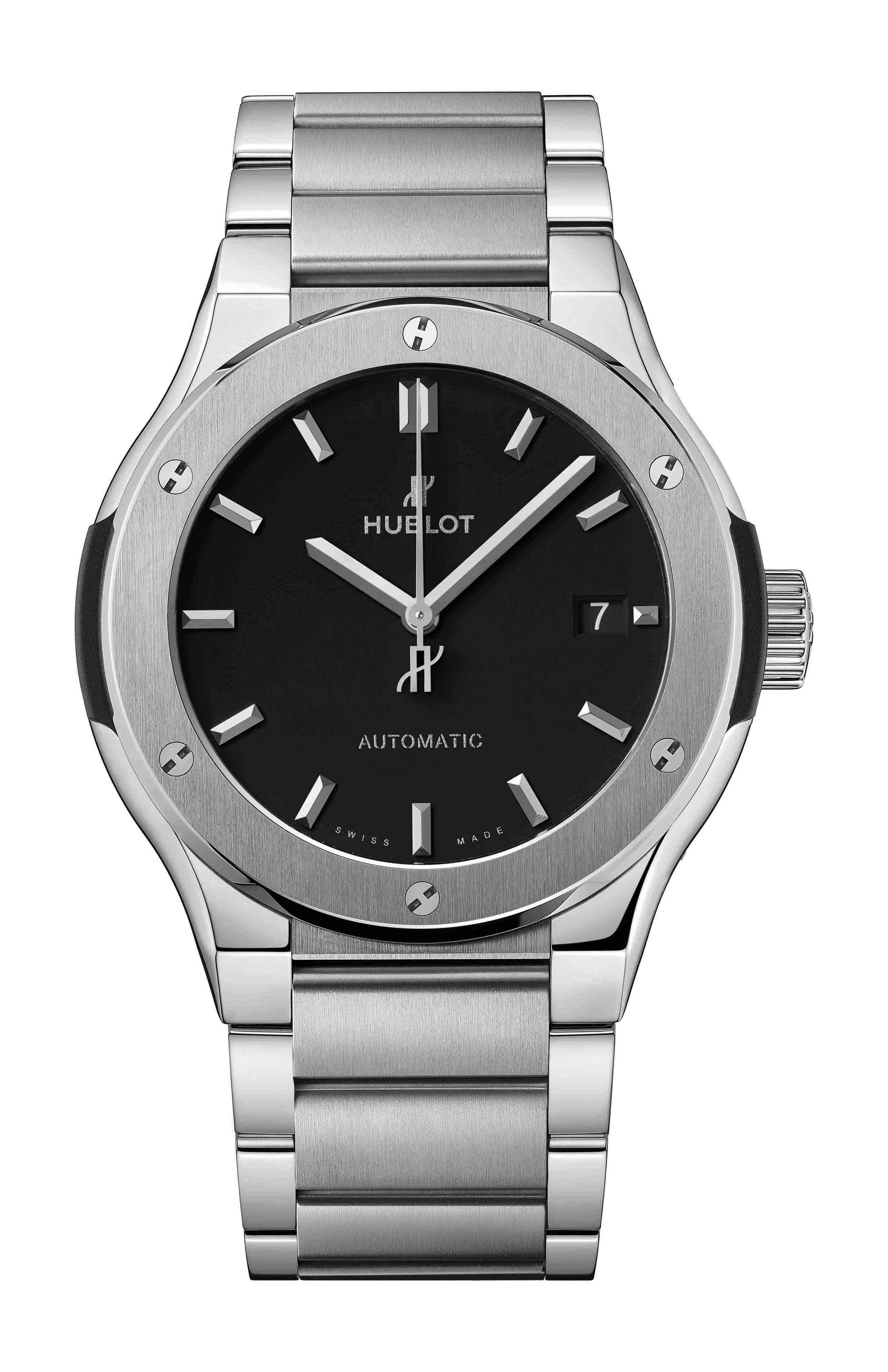 Hublot Classic Fusion Titanium Bracelet luxury timepiece - detailed view
