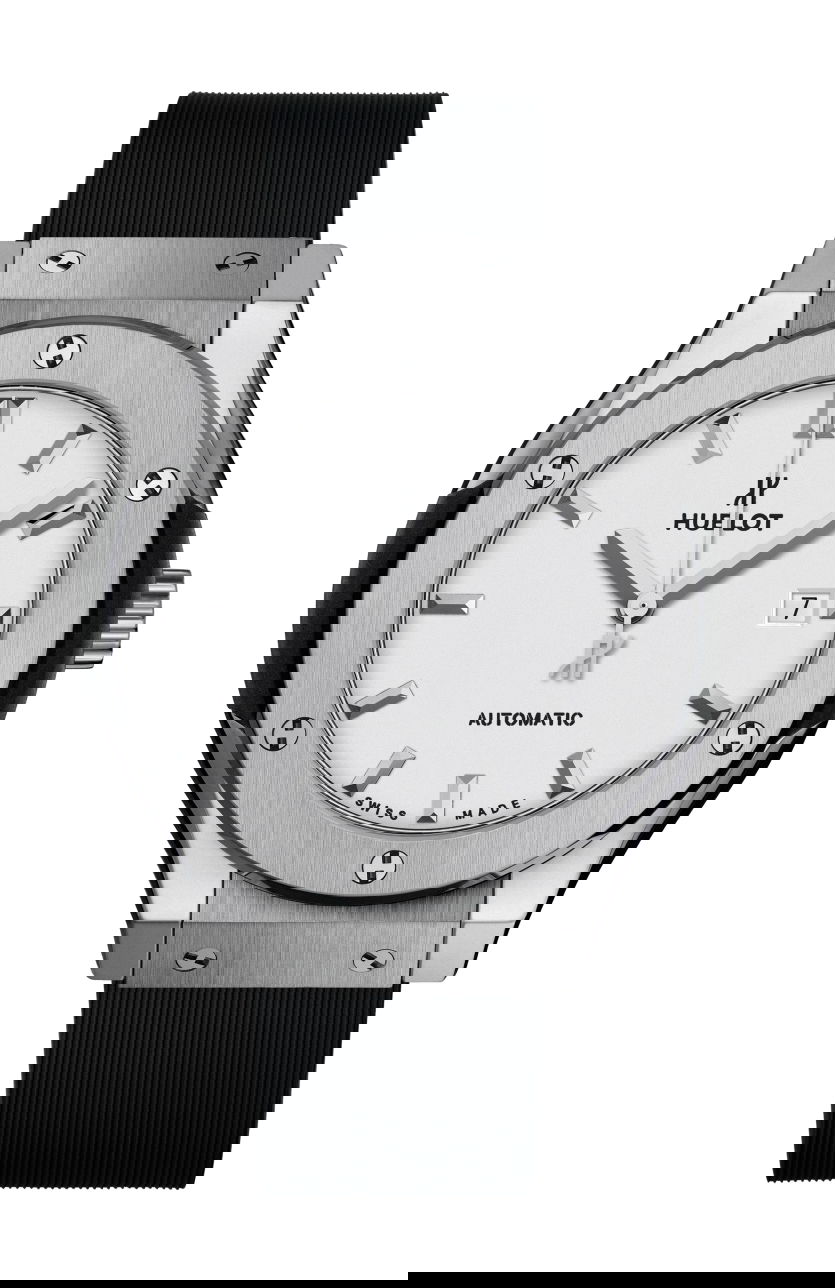 Hublot Classic Fusion Titanium Opalin luxury timepiece - detailed view