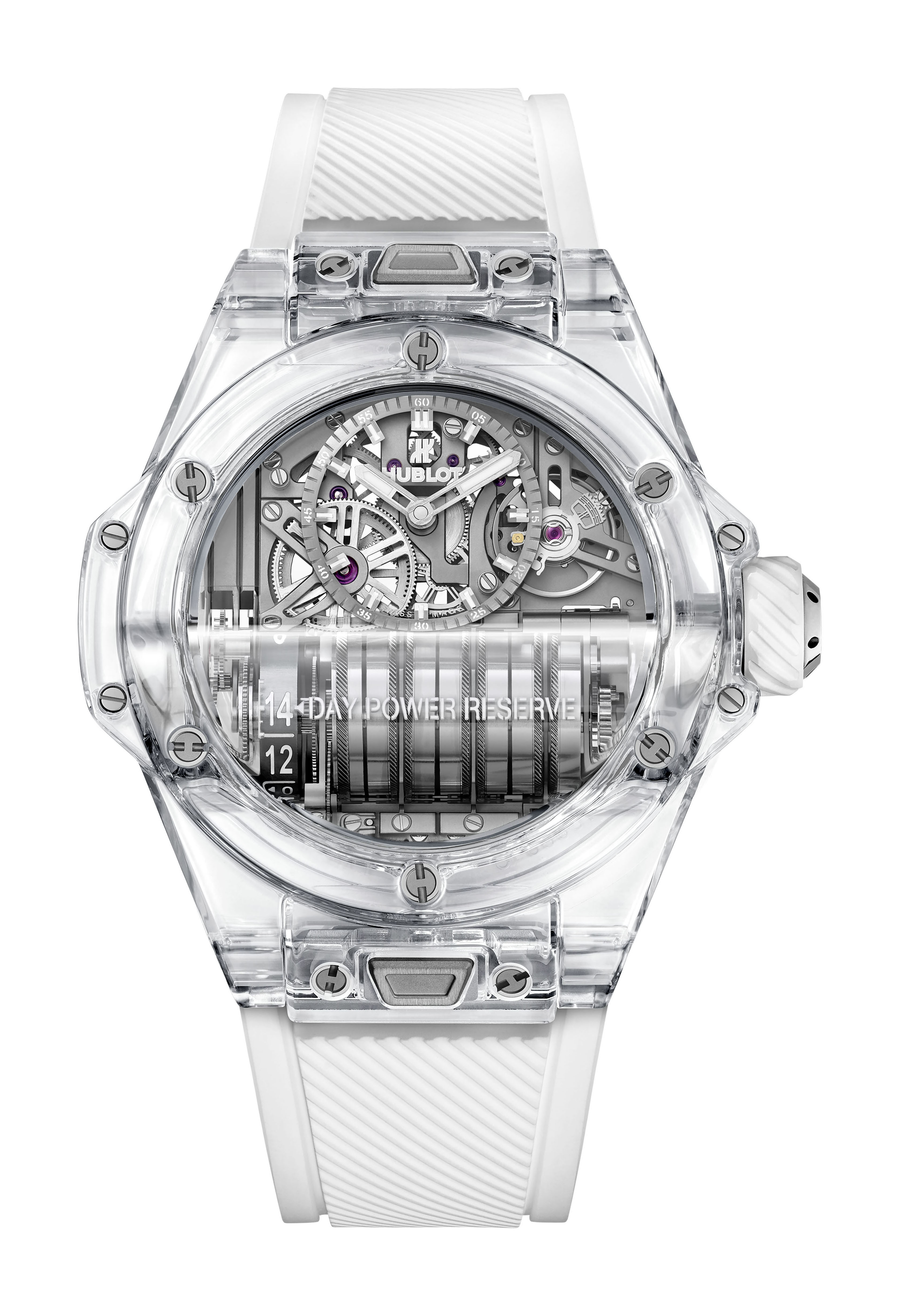 Hublot MP-11 Power Reserve 14 Days Sapphire luxury timepiece - detailed view