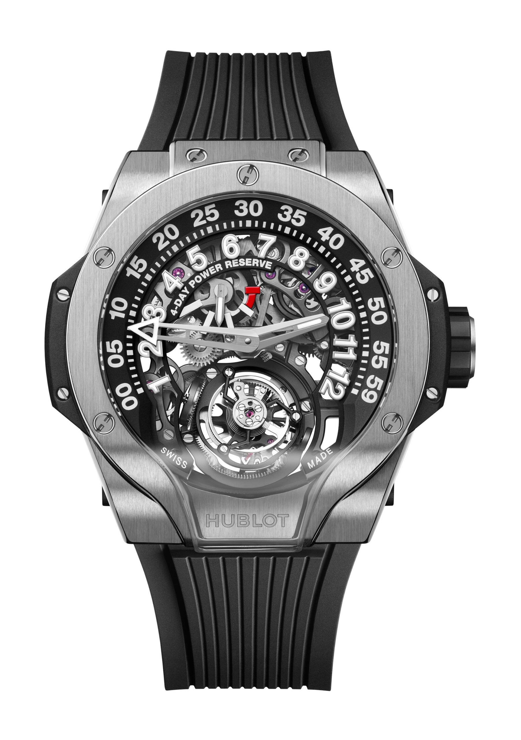 Hublot MP-13 Tourbillon Bi-Axis Retrograde luxury timepiece - detailed view