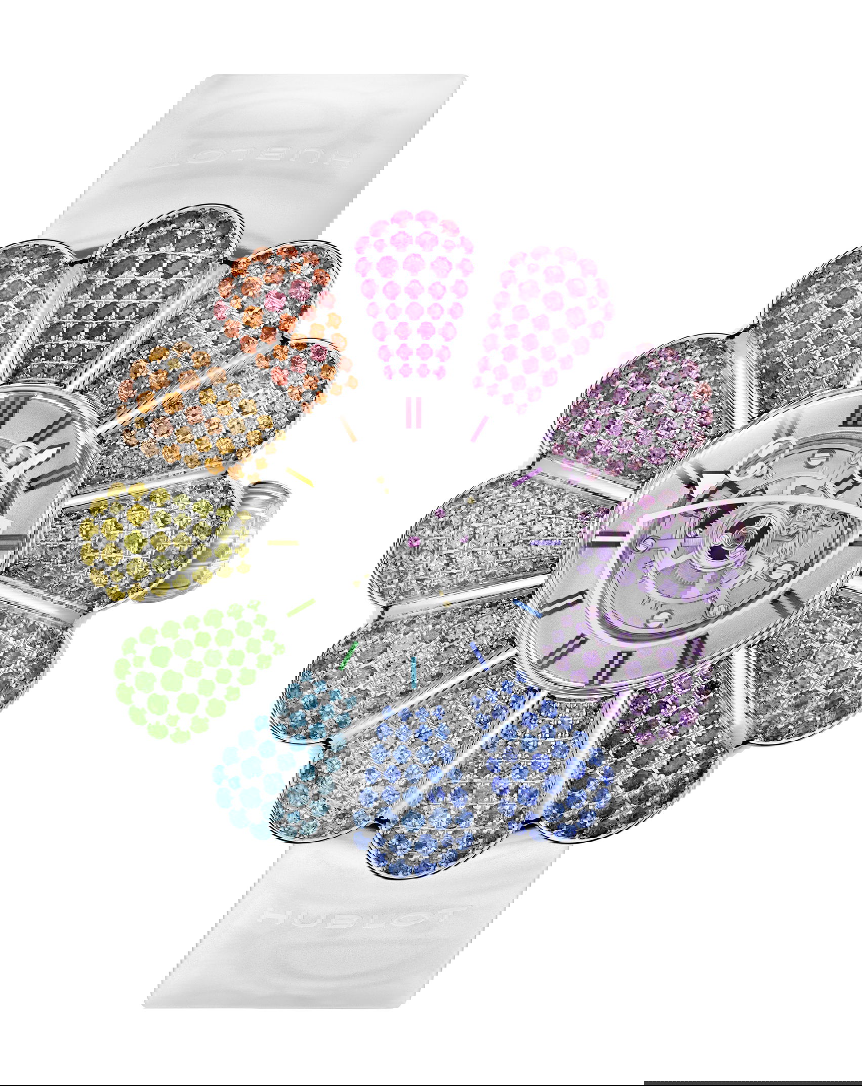 Hublot MP-15 Takashi Murakami Tourbillon Sapphire Rainbow luxury timepiece - detailed view