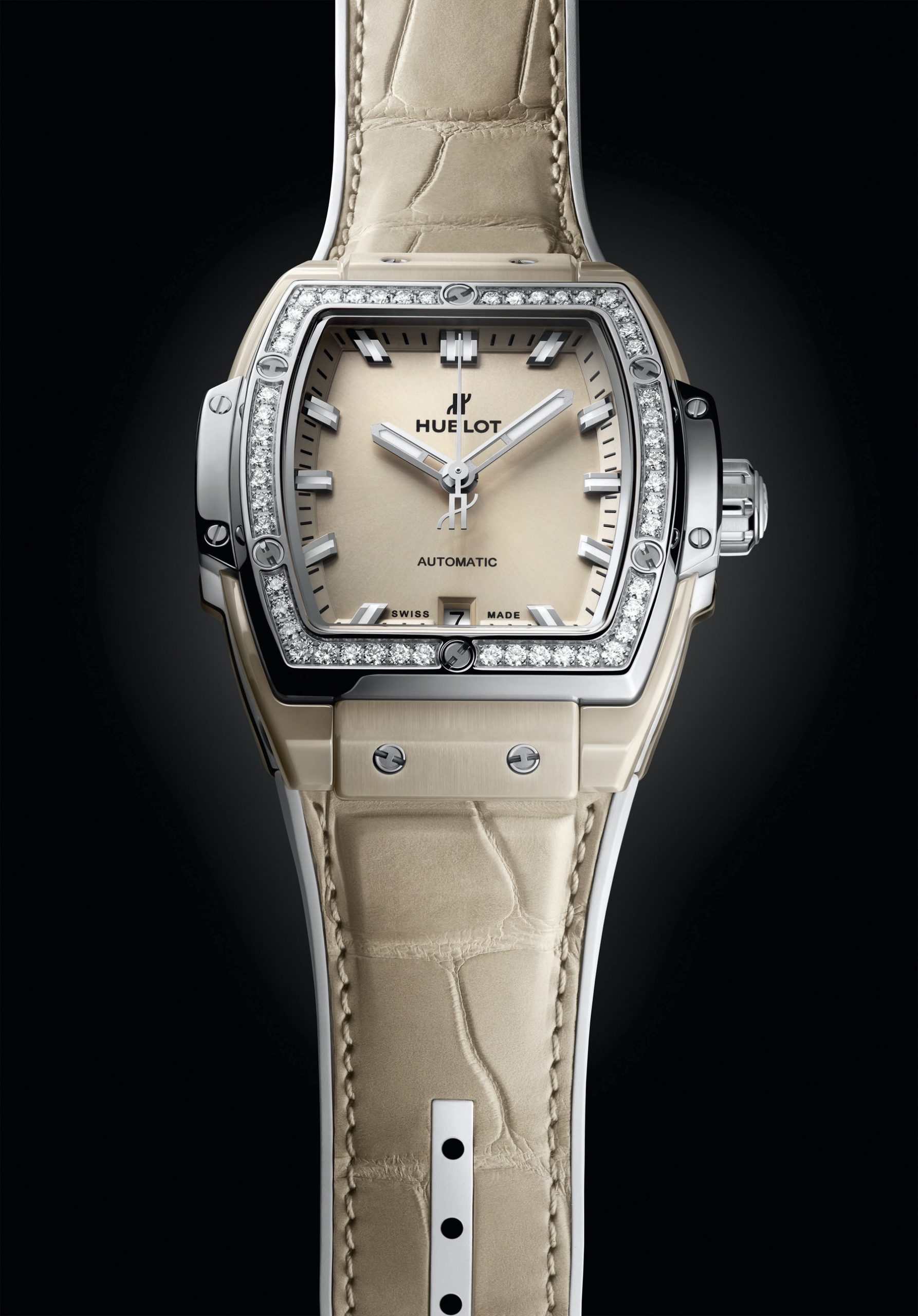 Hublot Spirit of Big Bang Beige Ceramic Titanium Diamonds - View 3
