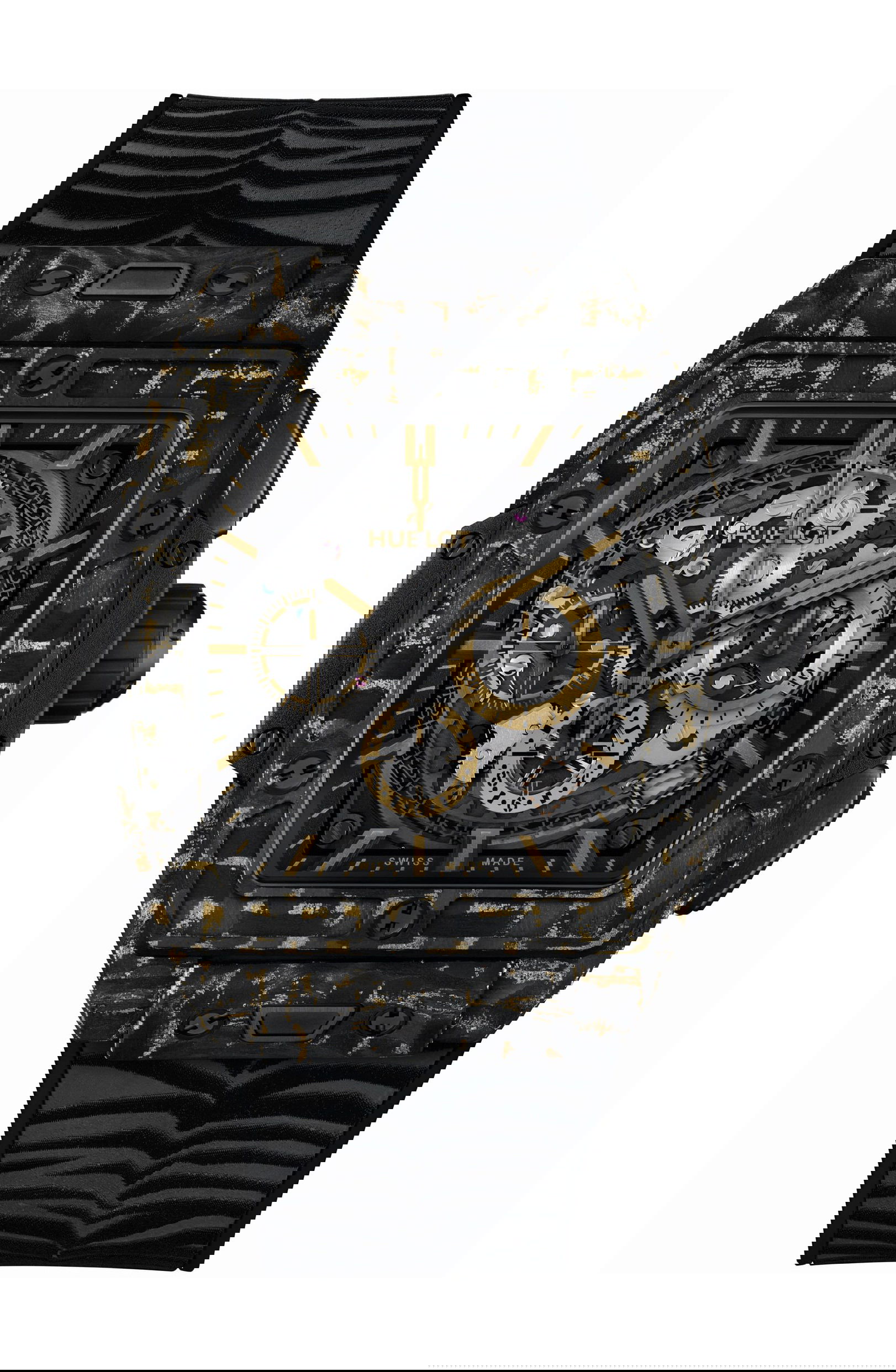 Hublot Spirit of Big Bang Carbon Gold Tiger luxury timepiece - detailed view