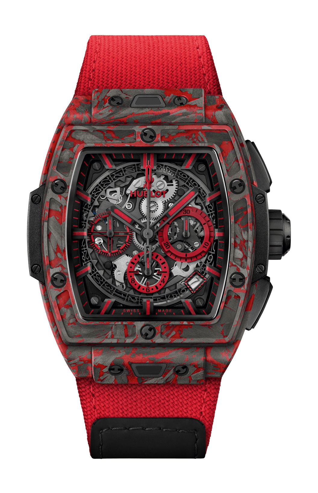 Hublot Spirit of Big Bang Carbon Red luxury timepiece - detailed view