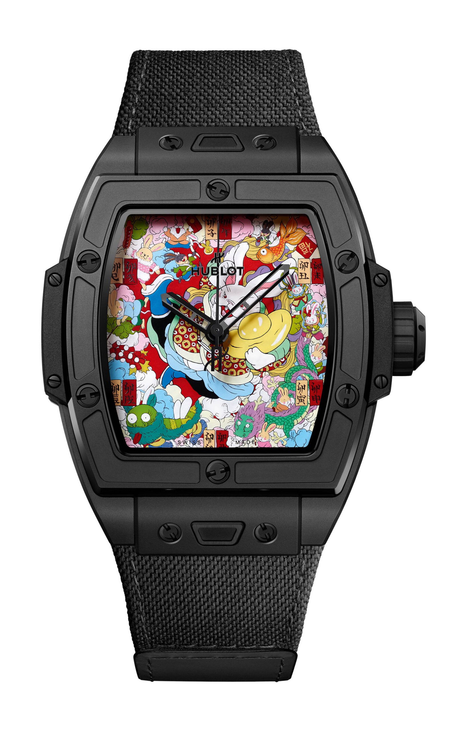 Hublot Spirit of Big Bang Ceramic Rabbit luxury timepiece - detailed view