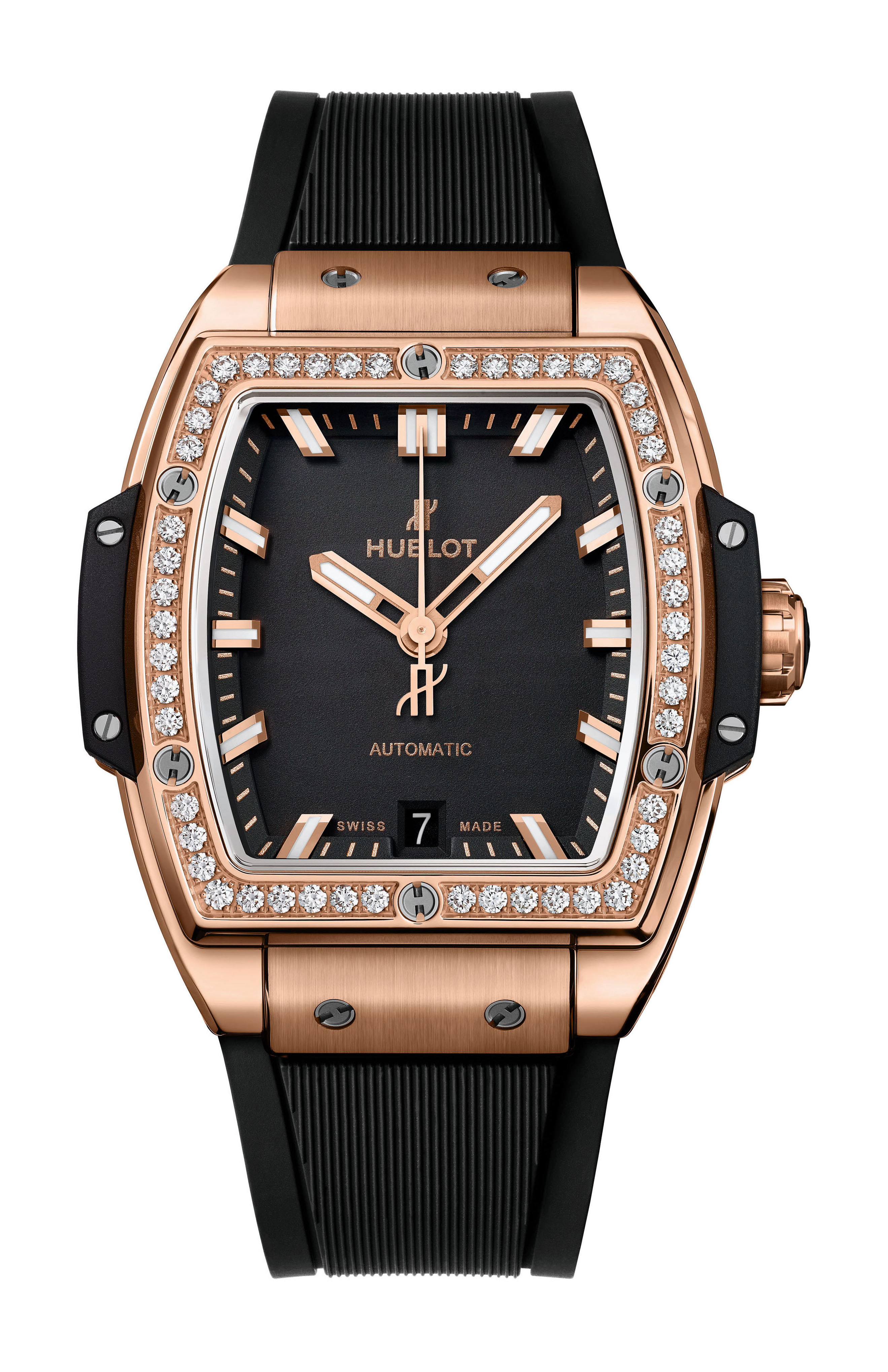 Hublot Spirit of Big Bang King Gold Diamonds luxury timepiece - detailed view