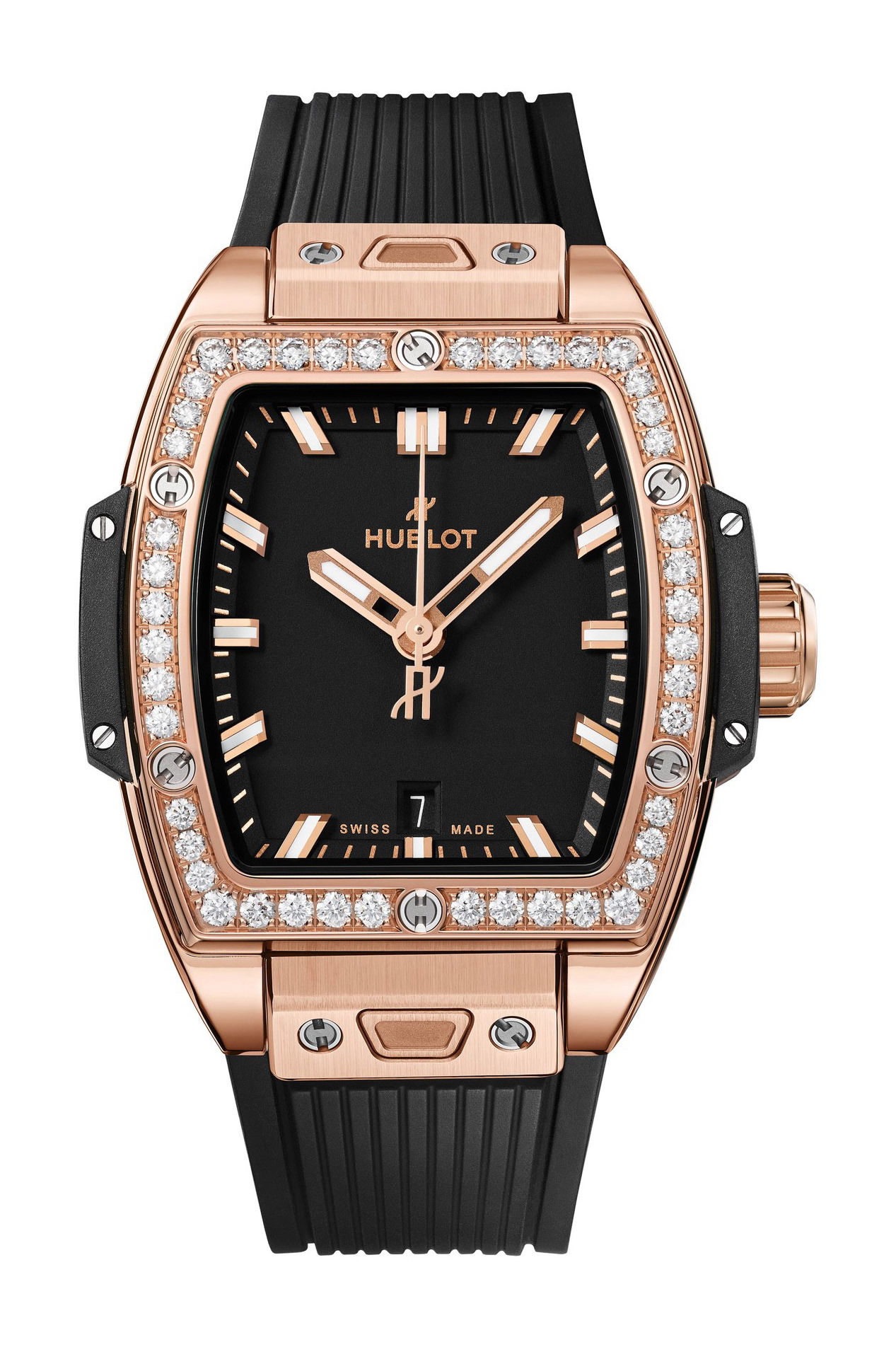 Hublot Spirit of Big Bang King Gold Diamonds luxury timepiece - detailed view