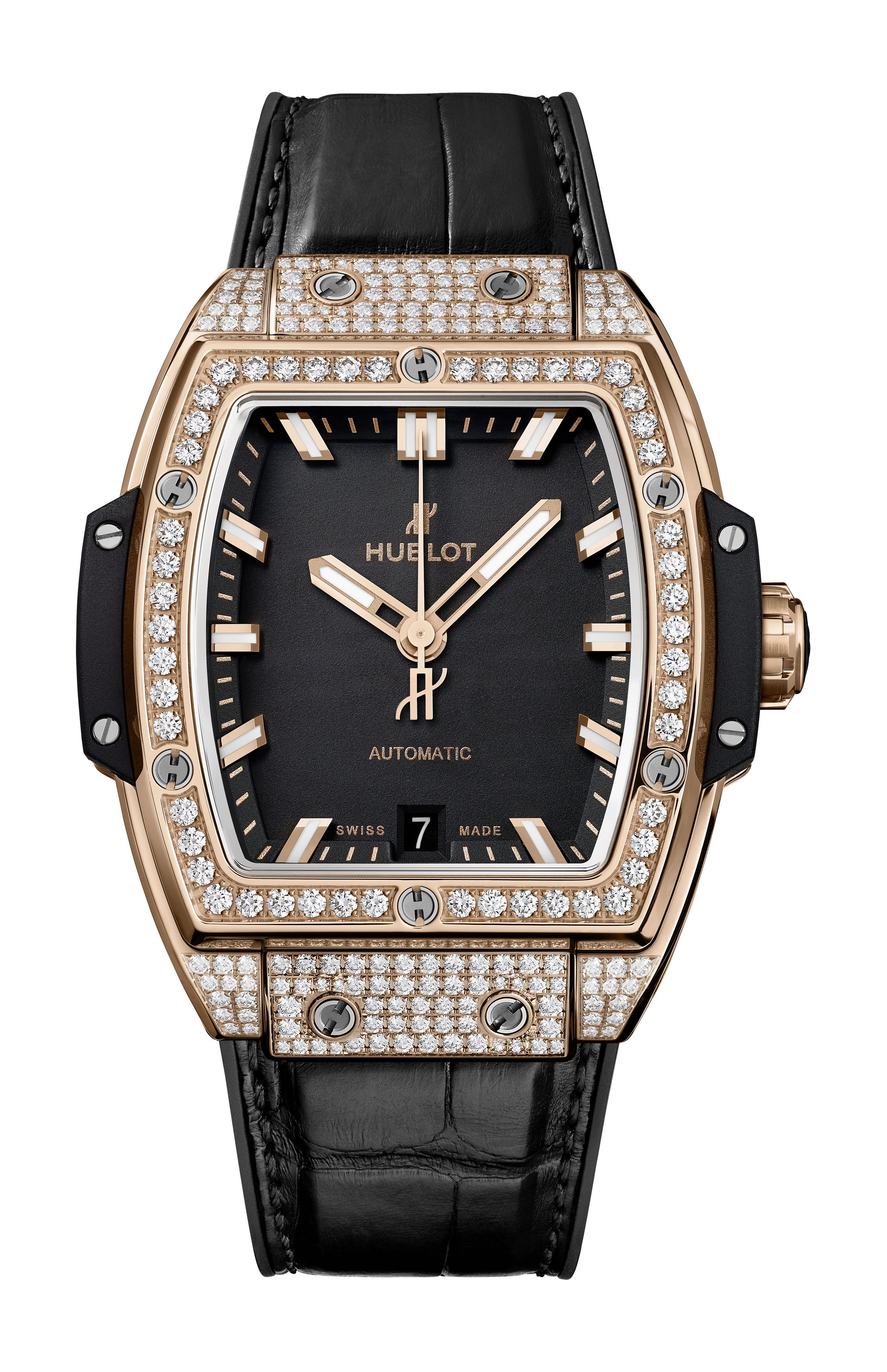 Hublot Spirit of Big Bang King Gold Pavé luxury timepiece - detailed view